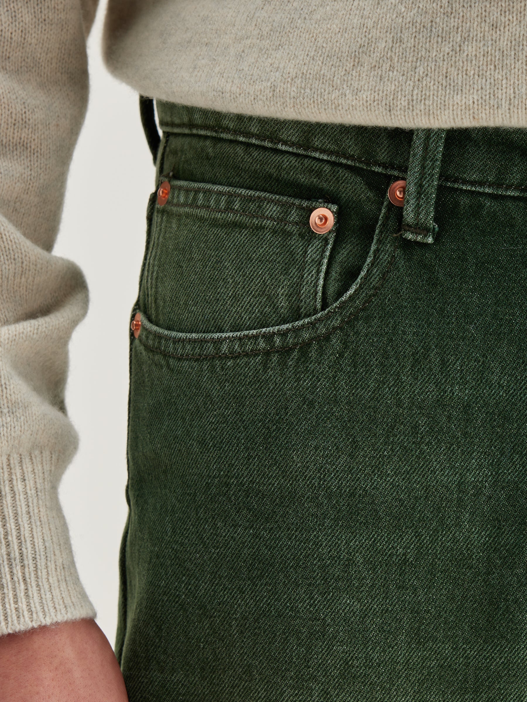 Keegan Straight Jeans - Green used For Men | Bellerose