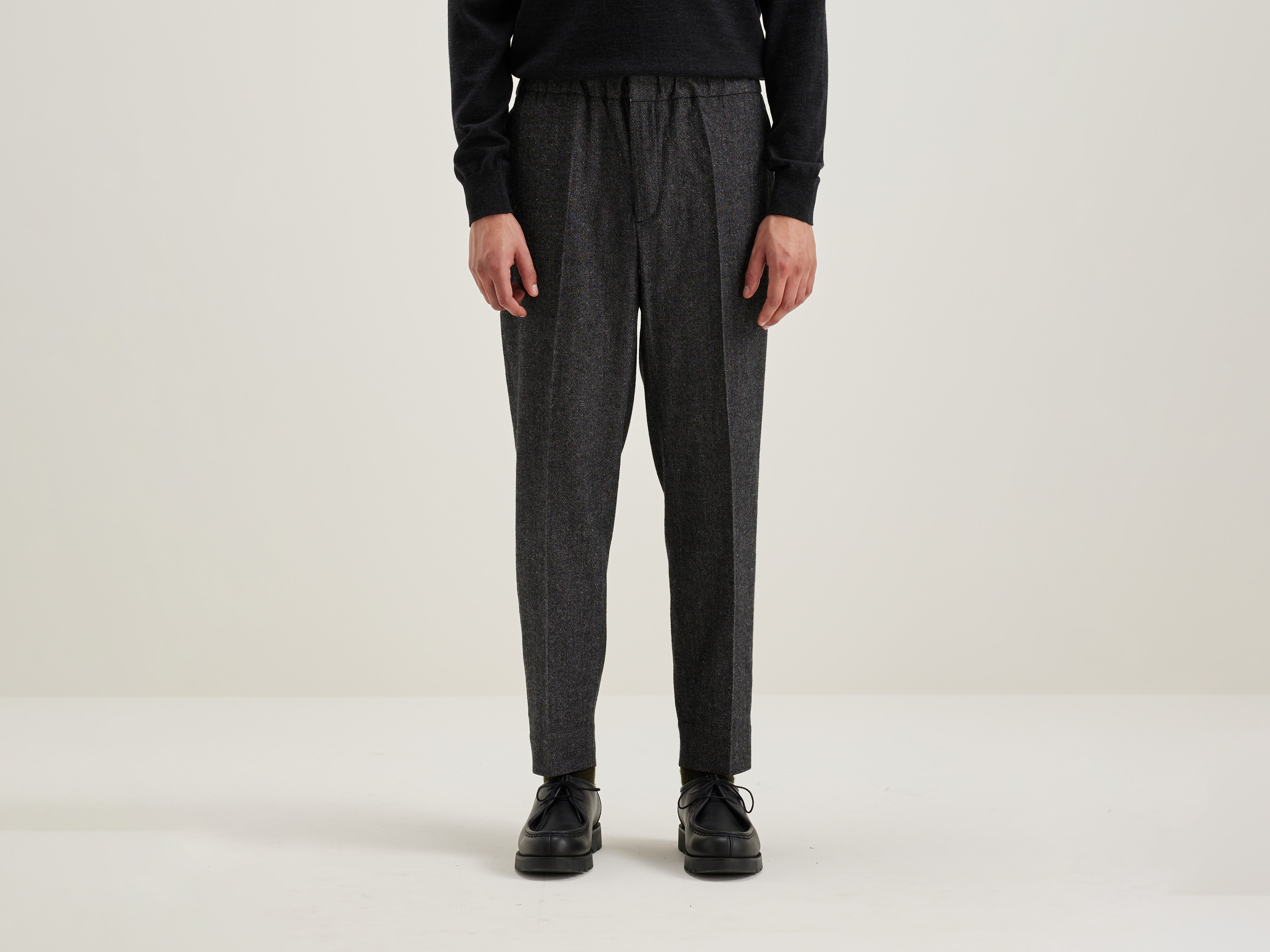 Stanford wide tapered trousers (242 / M / COMBO A)