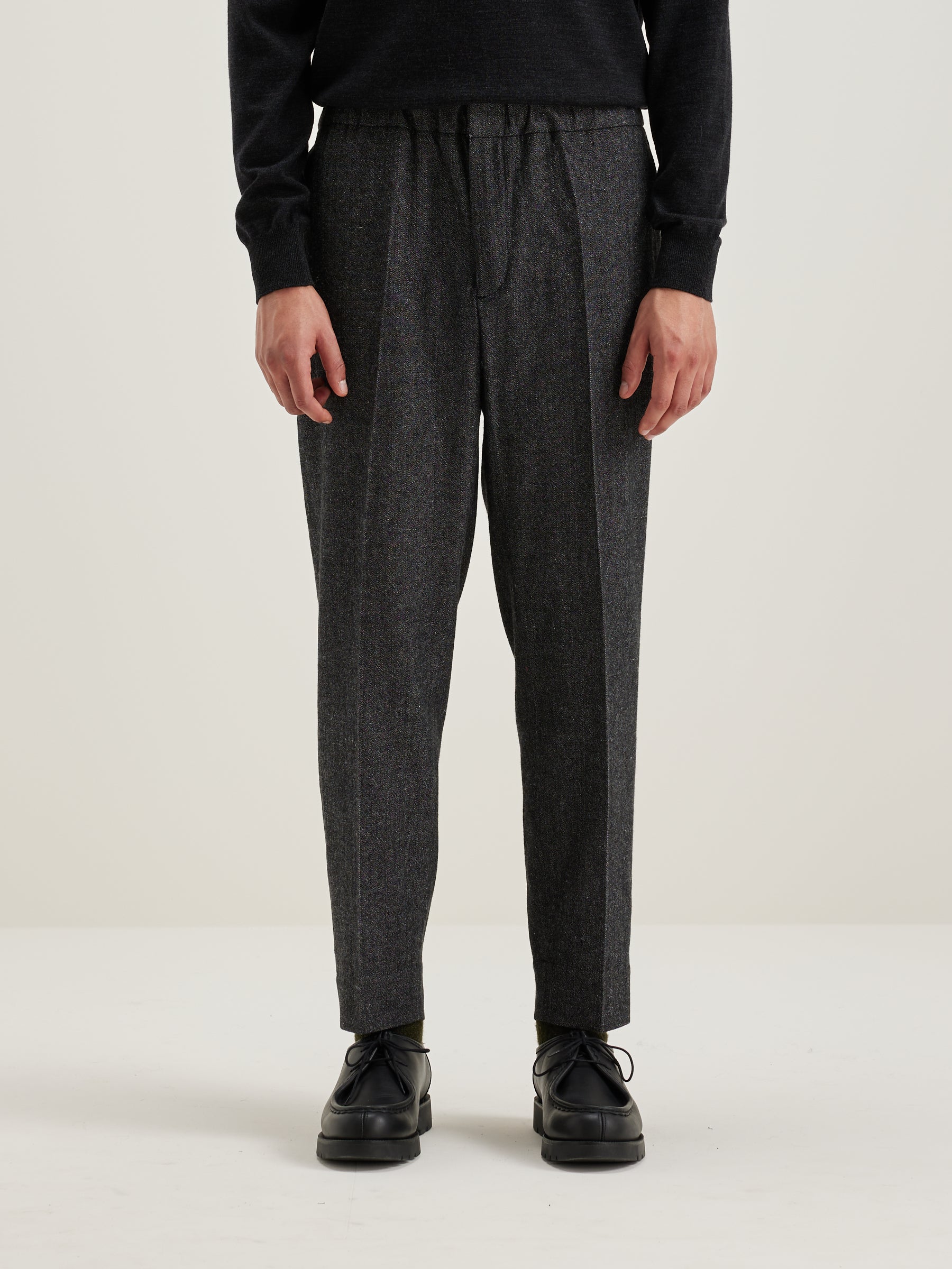 Stanford Wide Tapered Trousers - Acier For Men | Bellerose