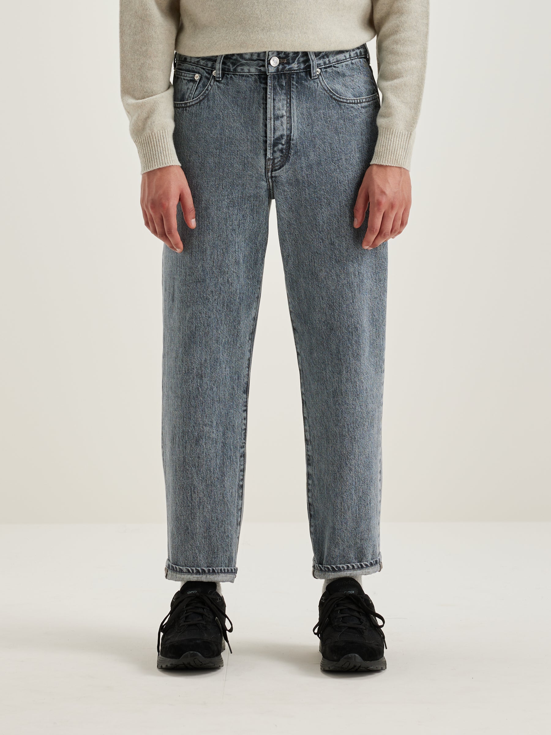 Porter Tapered Jeans - Used medium blue Voor Heren | Bellerose