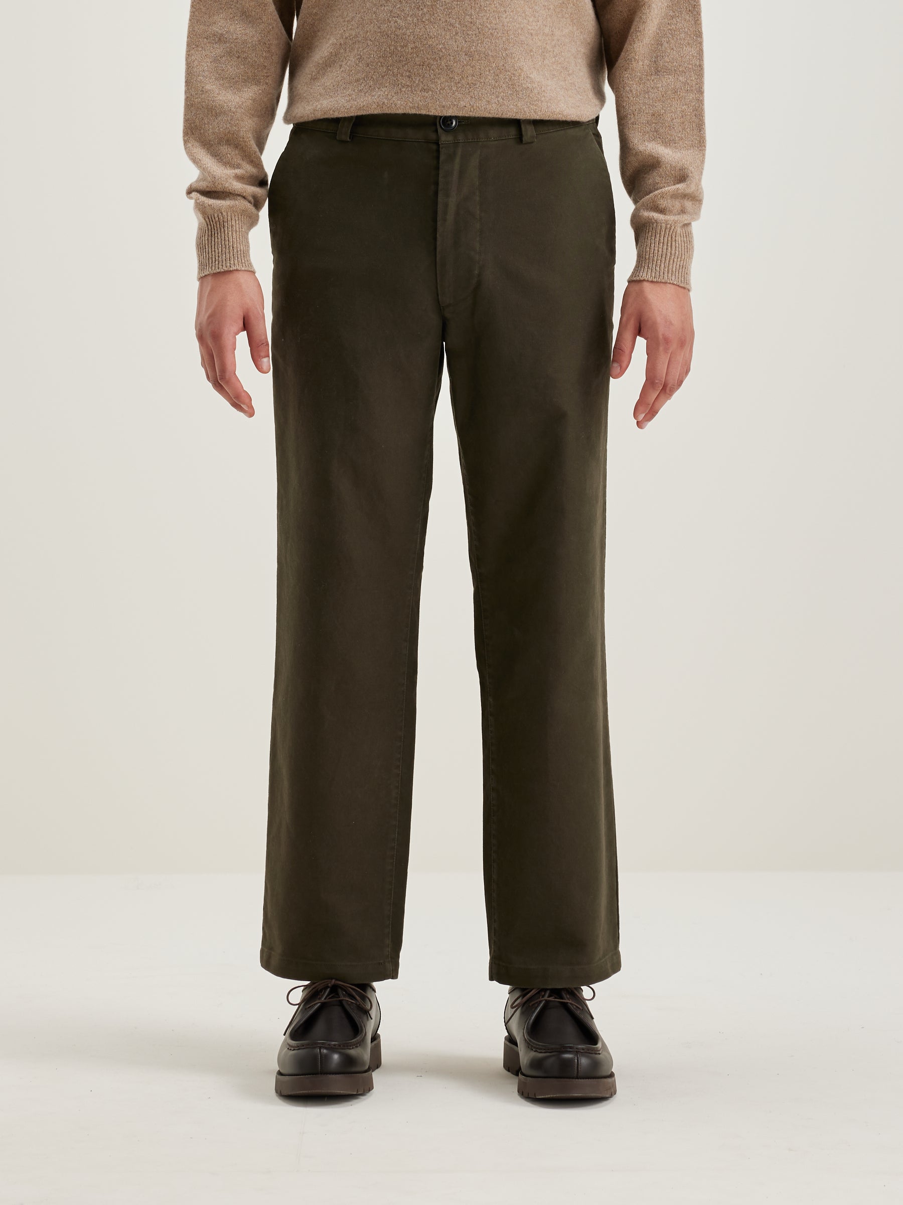 Jaggot Straight Trousers - Dark olive For Men | Bellerose