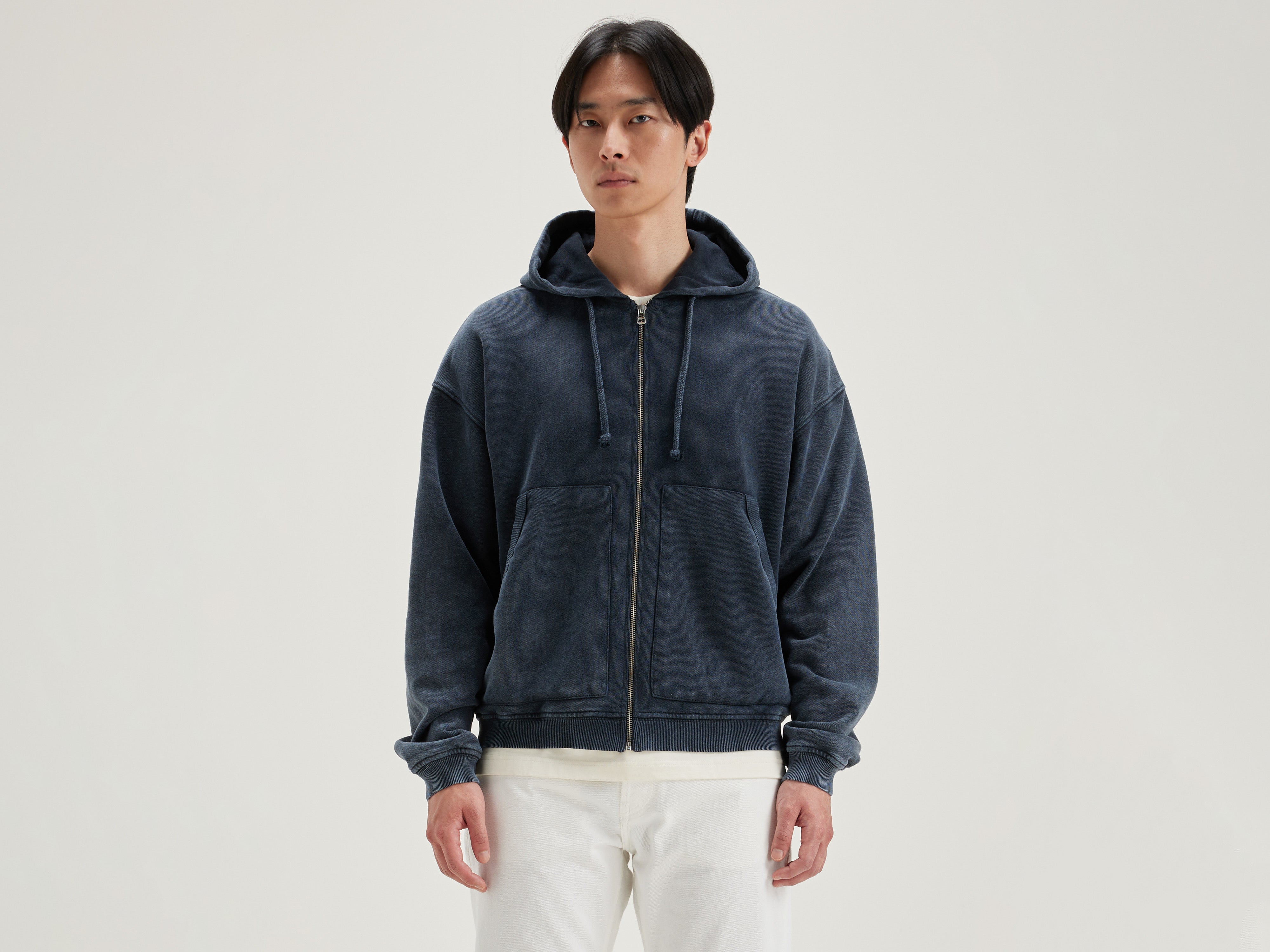 Falkon zip-up hoodie (242 / M / BLACK BLUE)