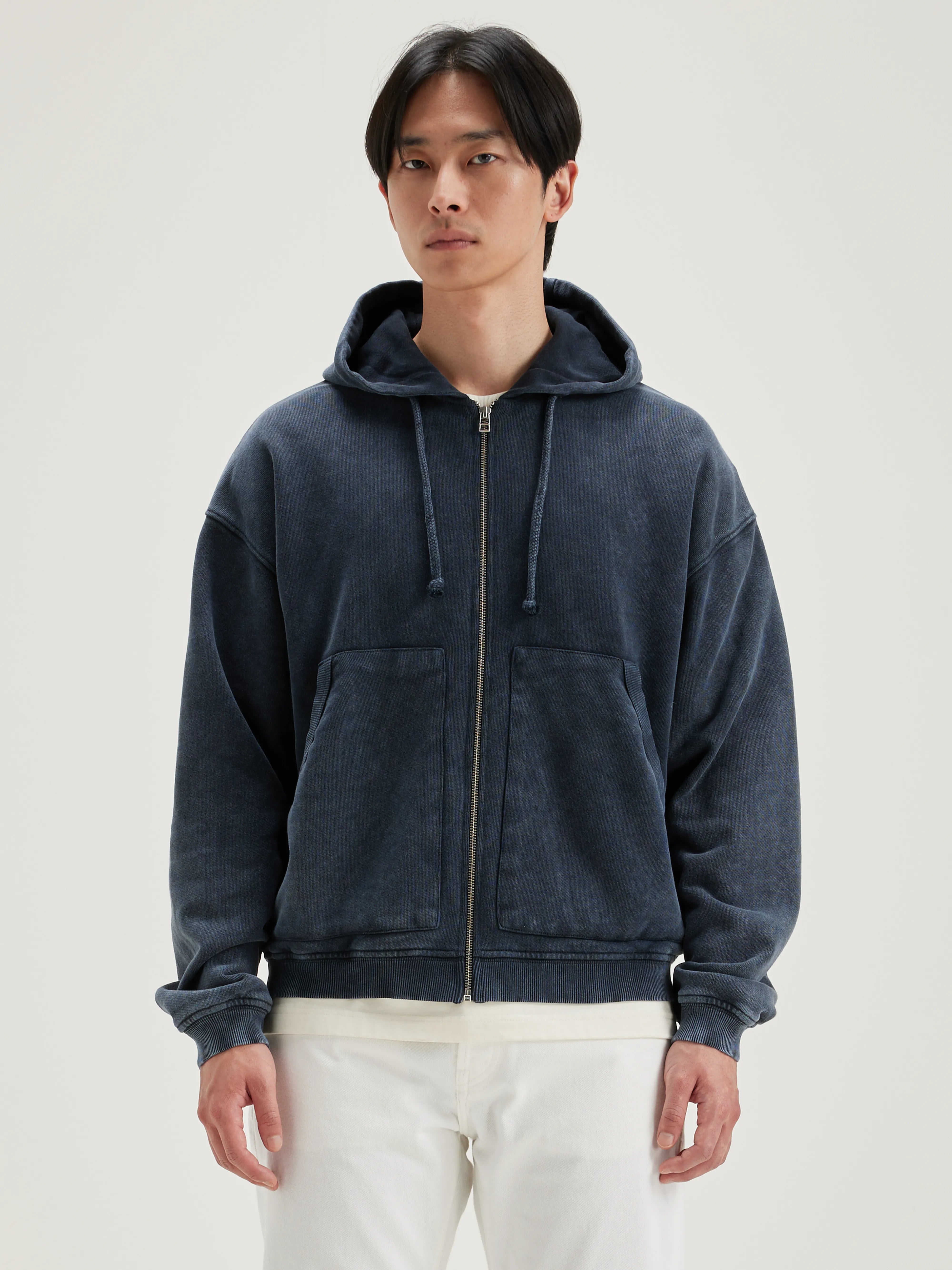 Falkon Hoodie Met Rits - Black blue Voor Heren | Bellerose