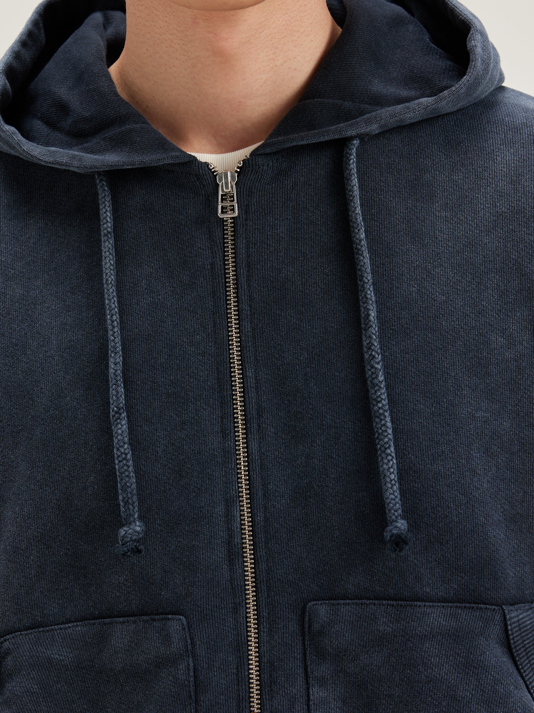 Falkon hoodie met rits (242 / M / BLACK BLUE)