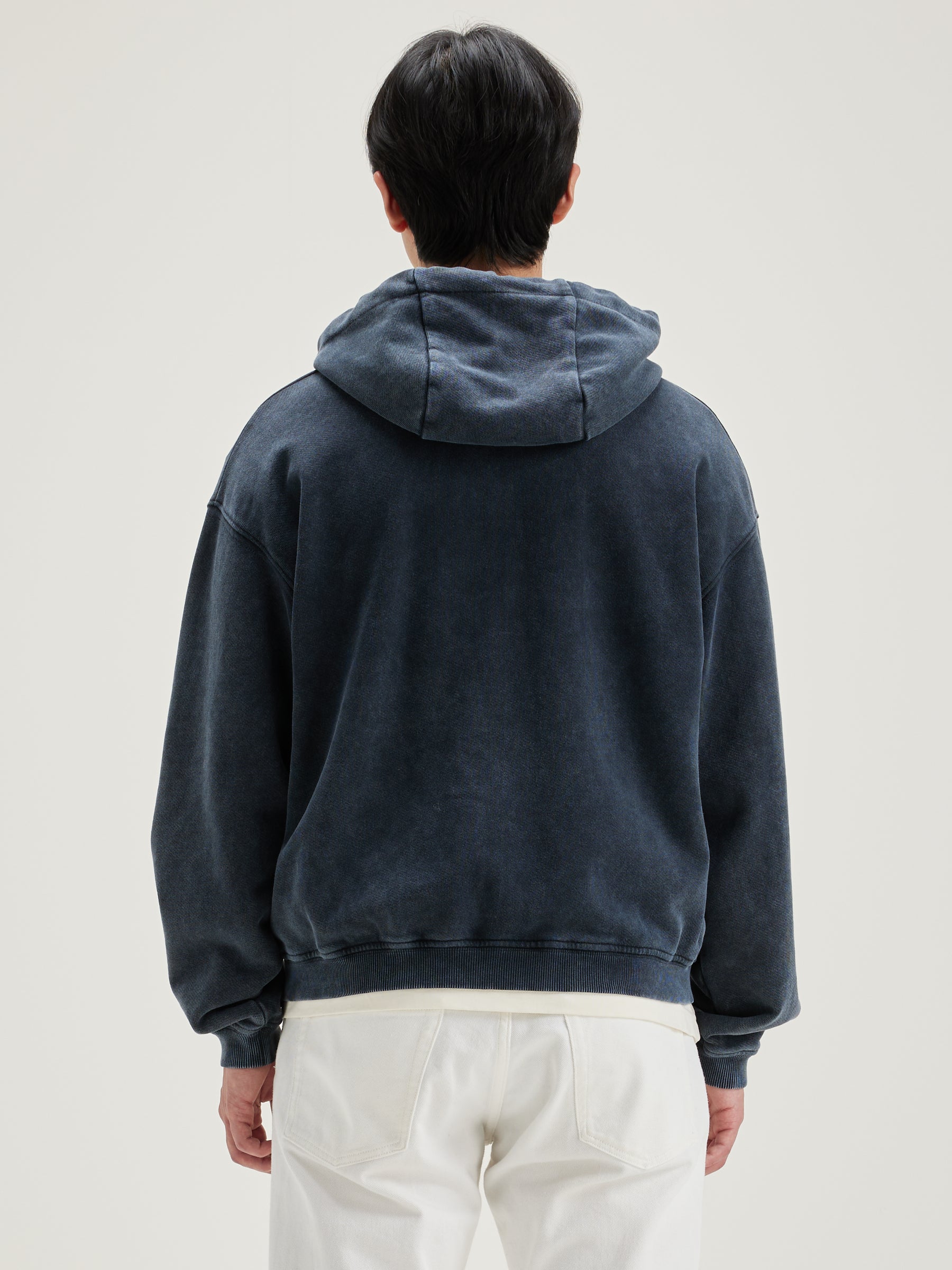 Falkon hoodie met rits (242 / M / BLACK BLUE)