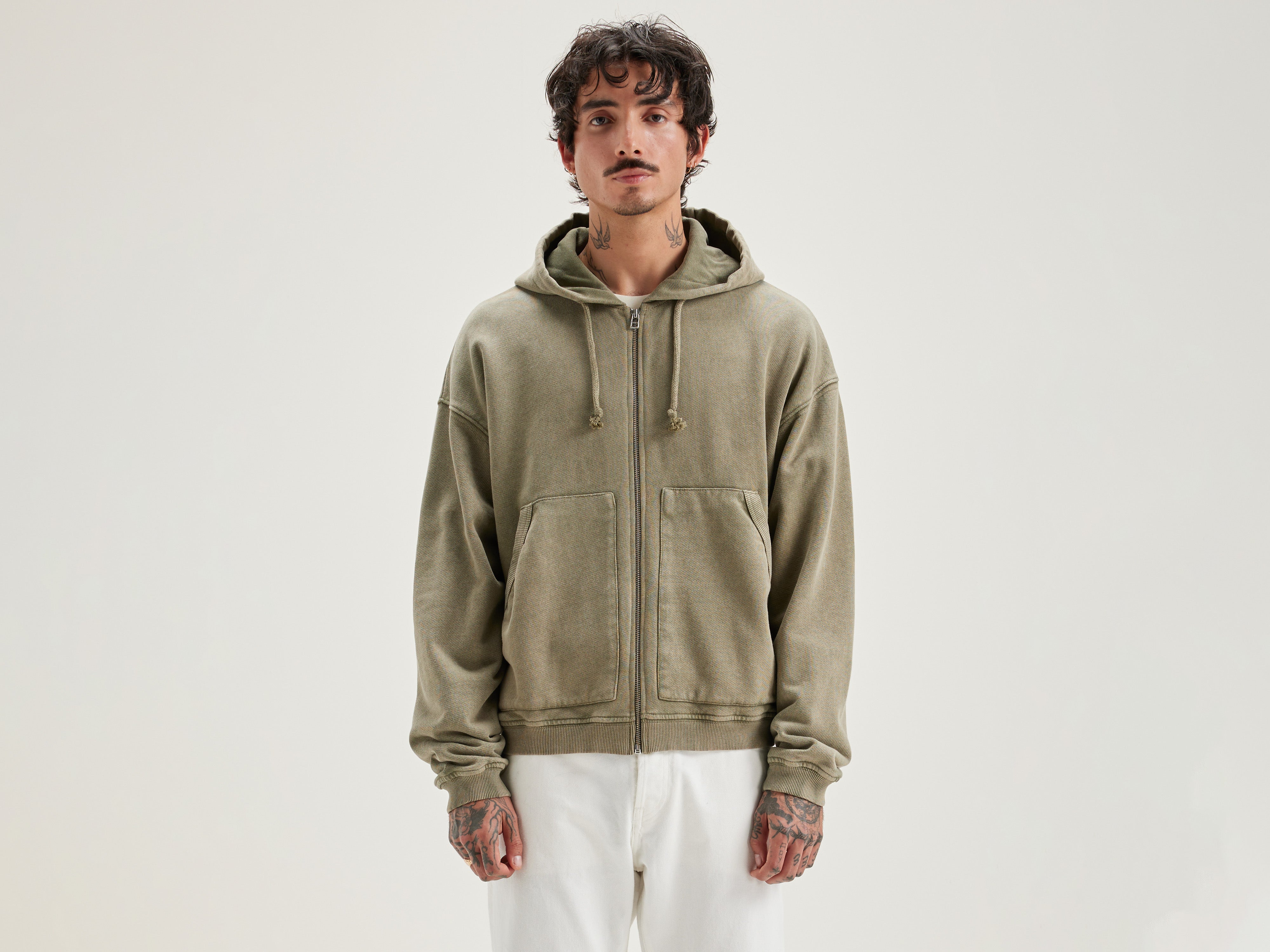 Falkon zip-up hoodie (242 / M / MILITARY)