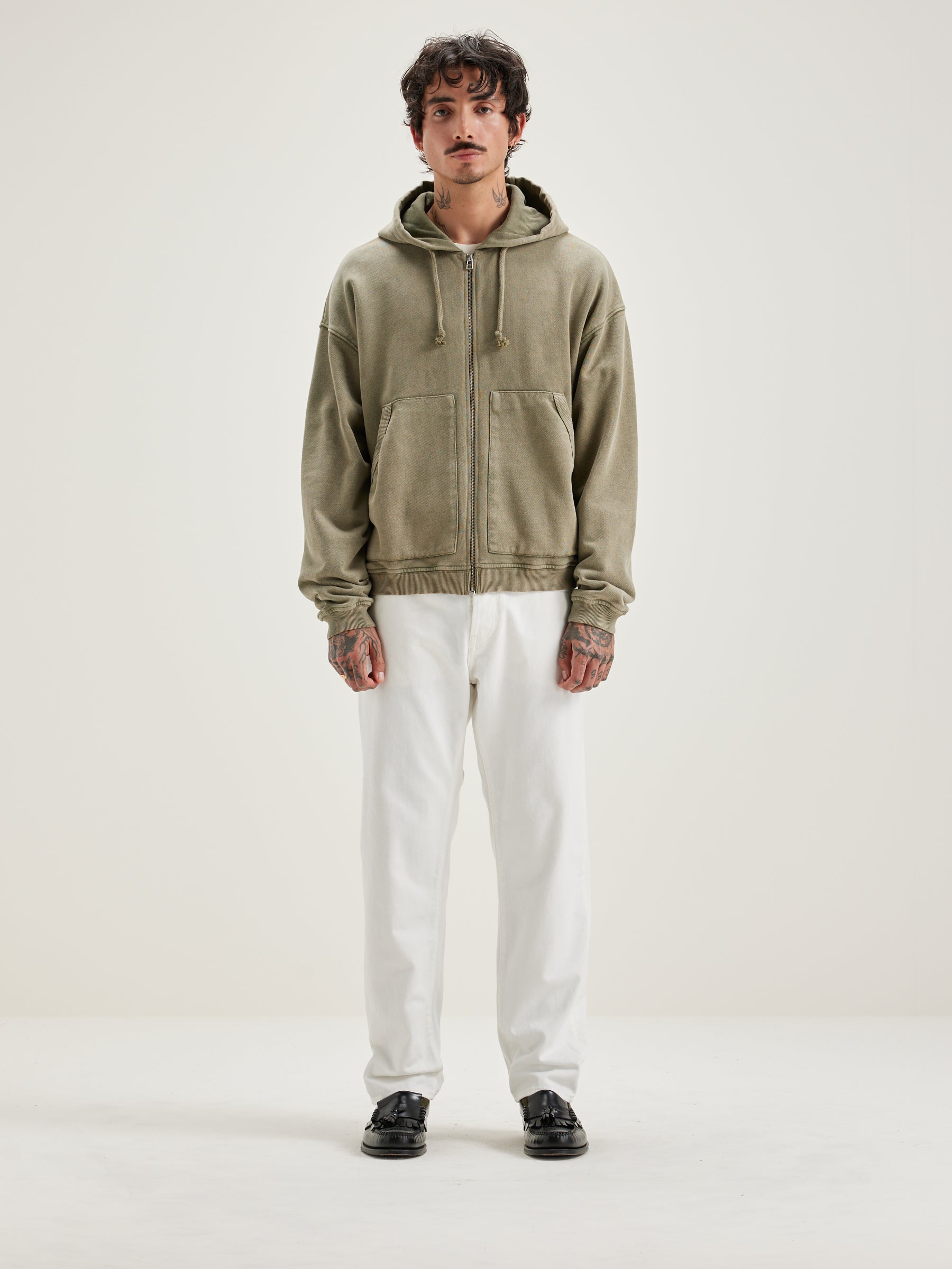 Falkon Zip-up Hoodie - Military For Men | Bellerose