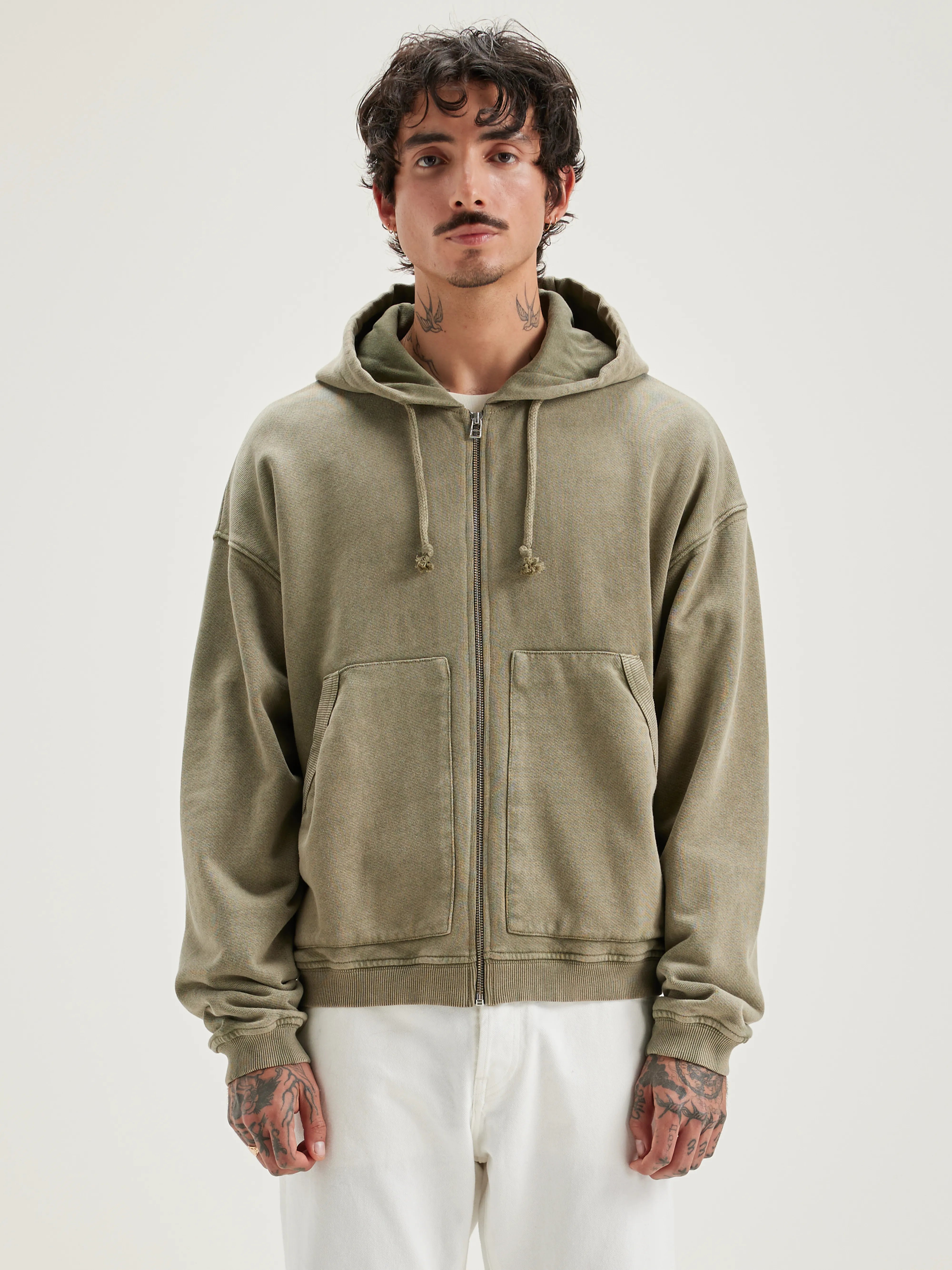 Falkon Zip-up Hoodie - Military For Men | Bellerose