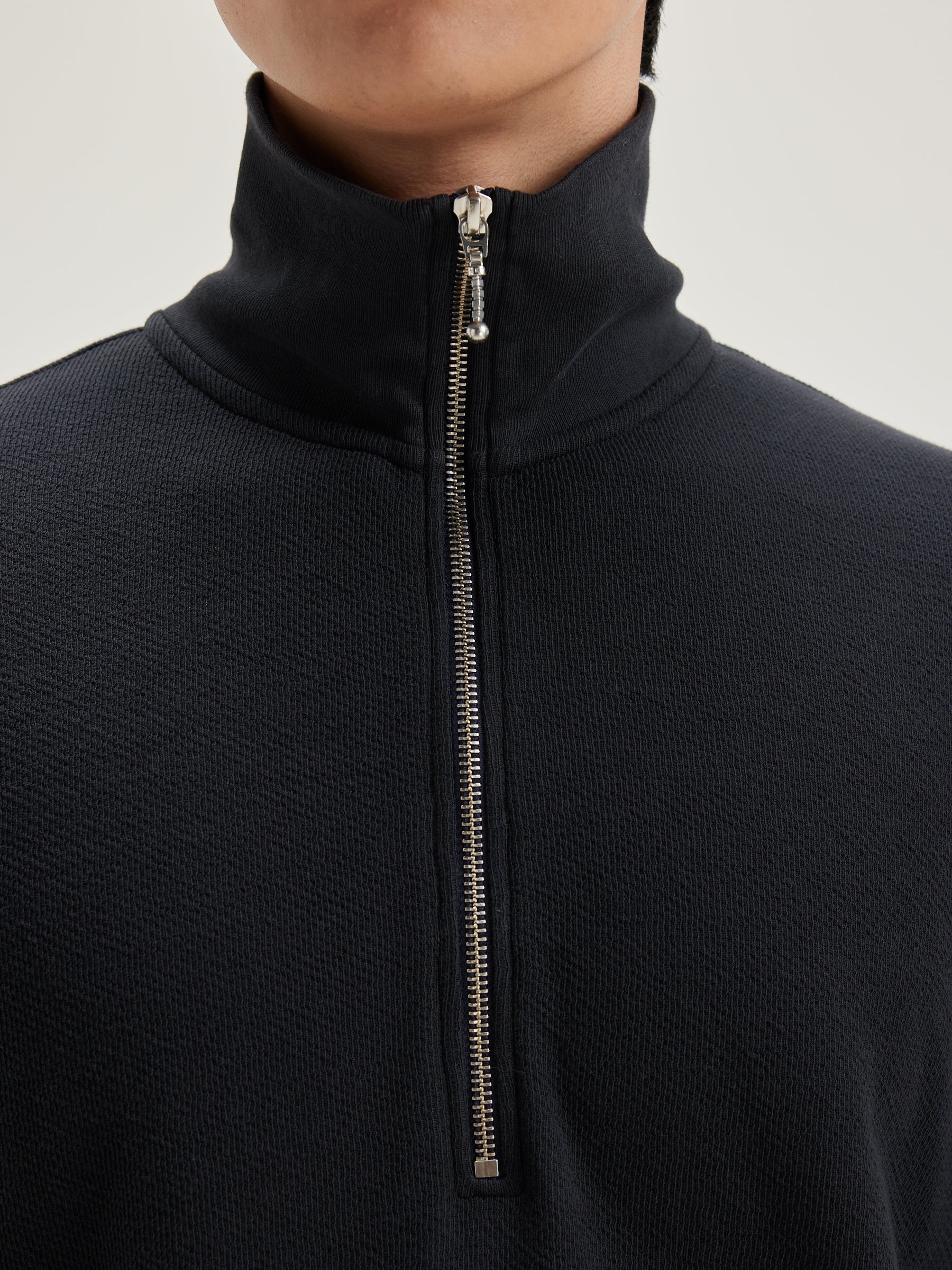 Spence Zipped-collar T-shirt - Navy For Men | Bellerose