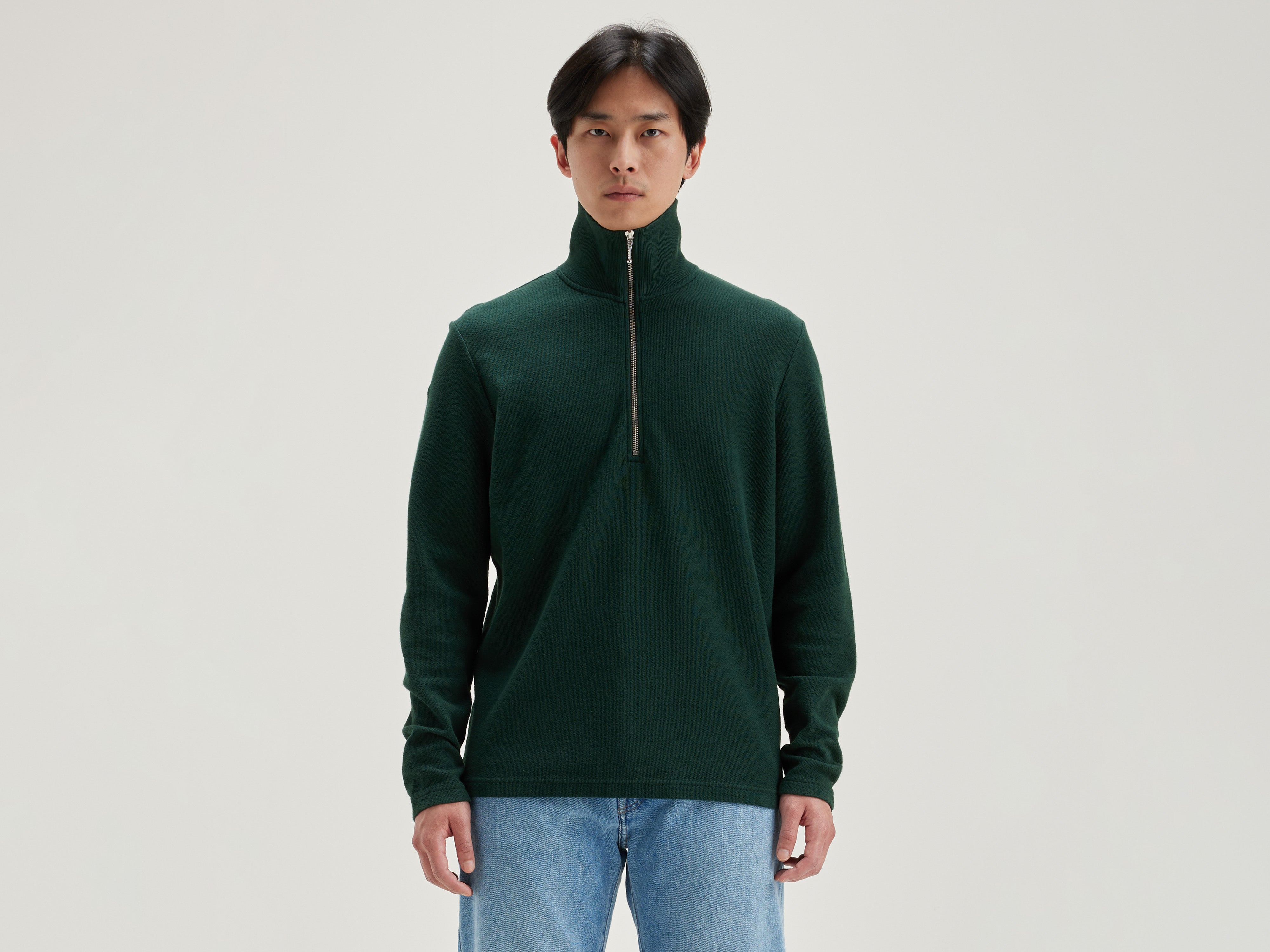 Spence zipped-collar t-shirt (242 / M / SCARABEE)