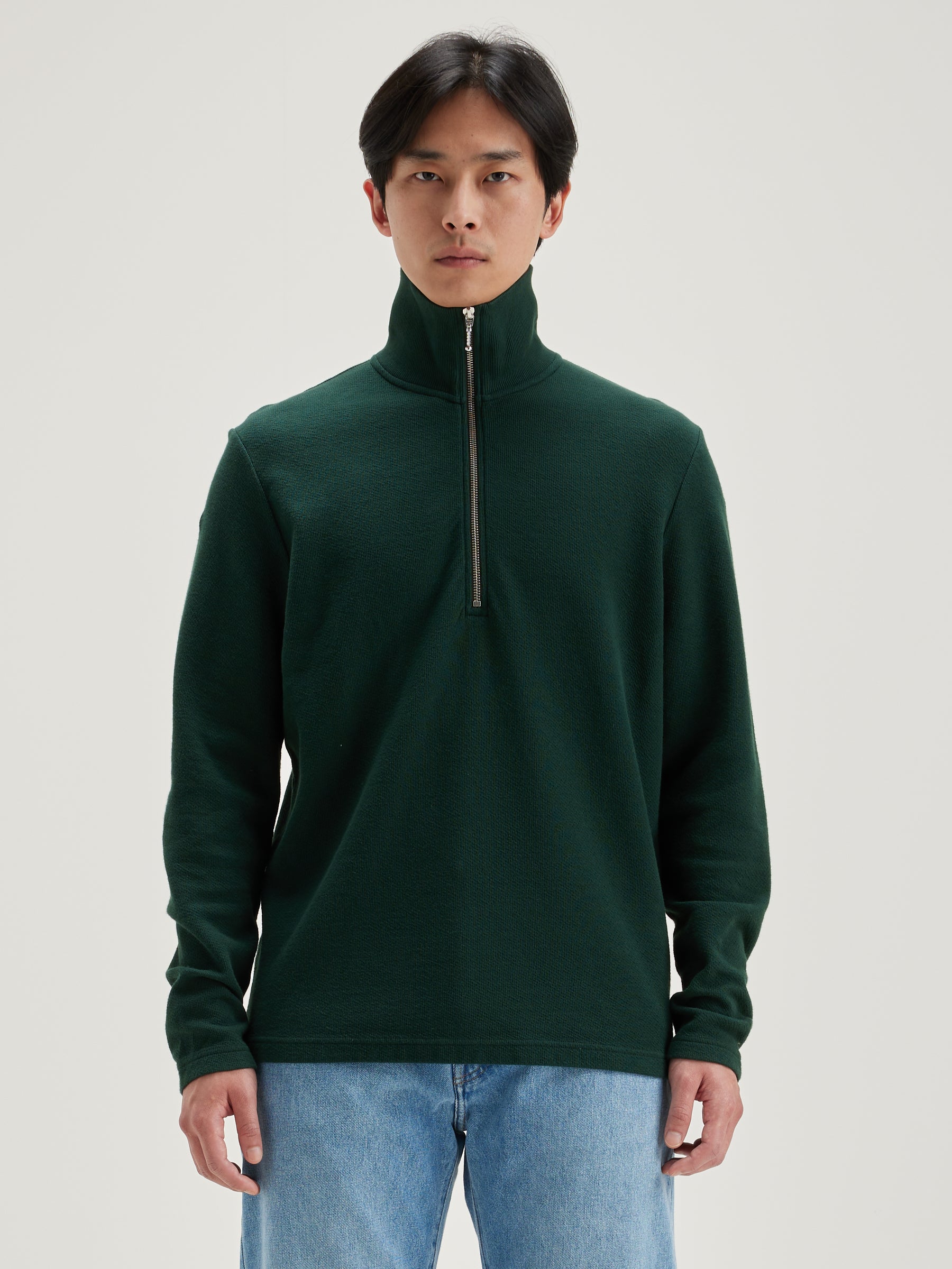 Spence zipped-collar t-shirt (242 / M / SCARABEE)