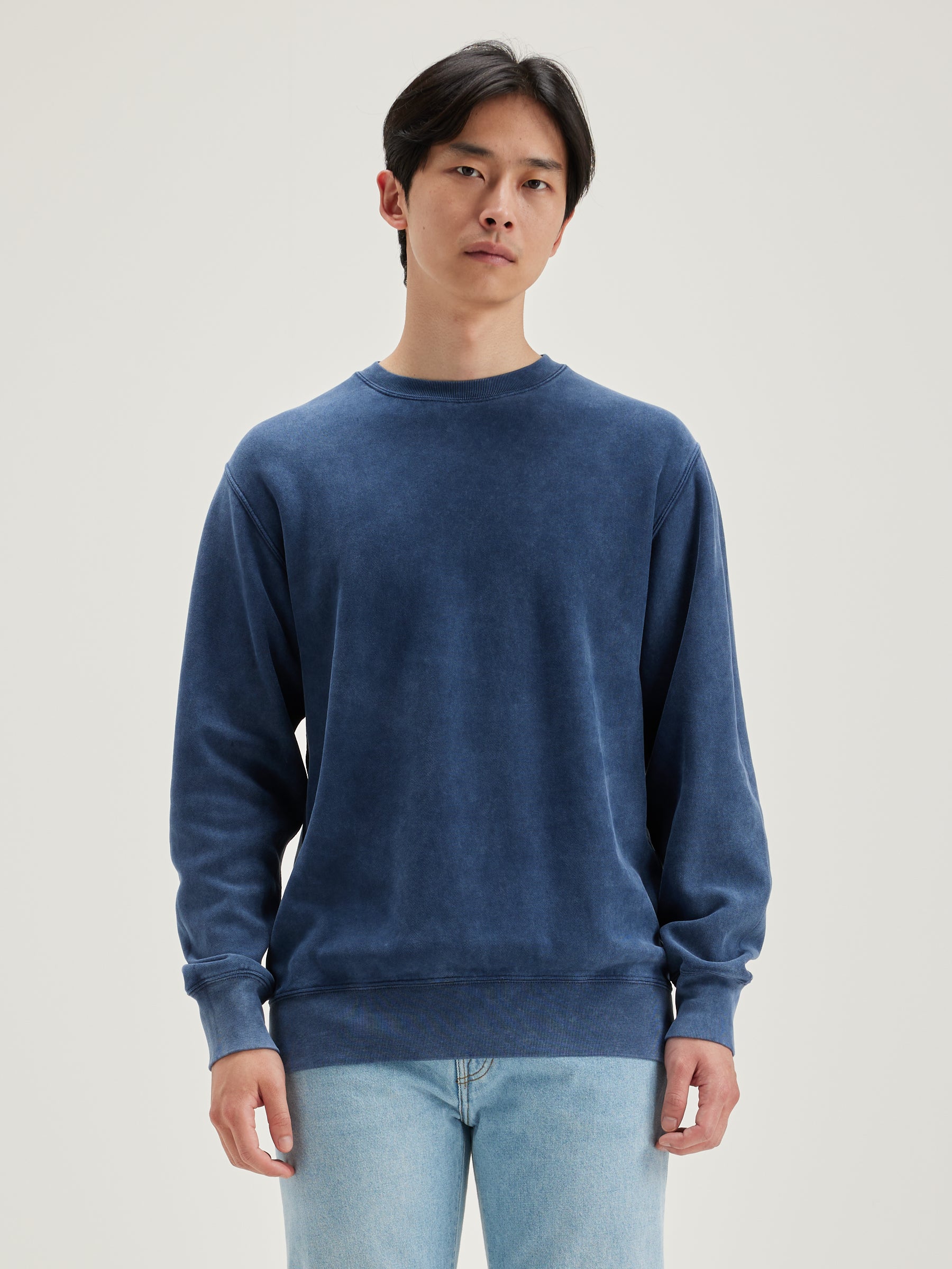 Flake Crew-neck Sweatshirt - Ink For Men | Bellerose