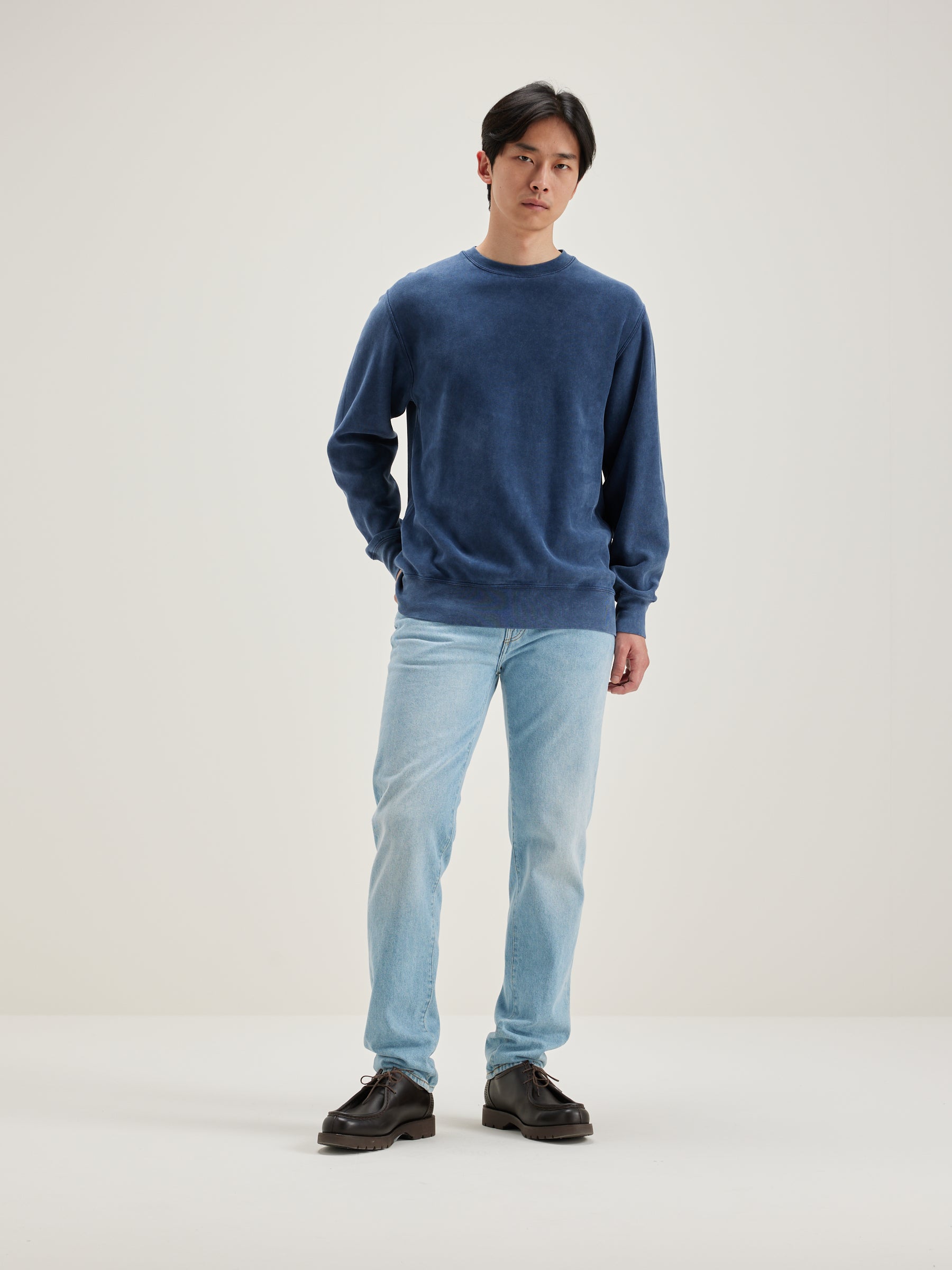 Flake Crew-neck Sweatshirt - Ink For Men | Bellerose