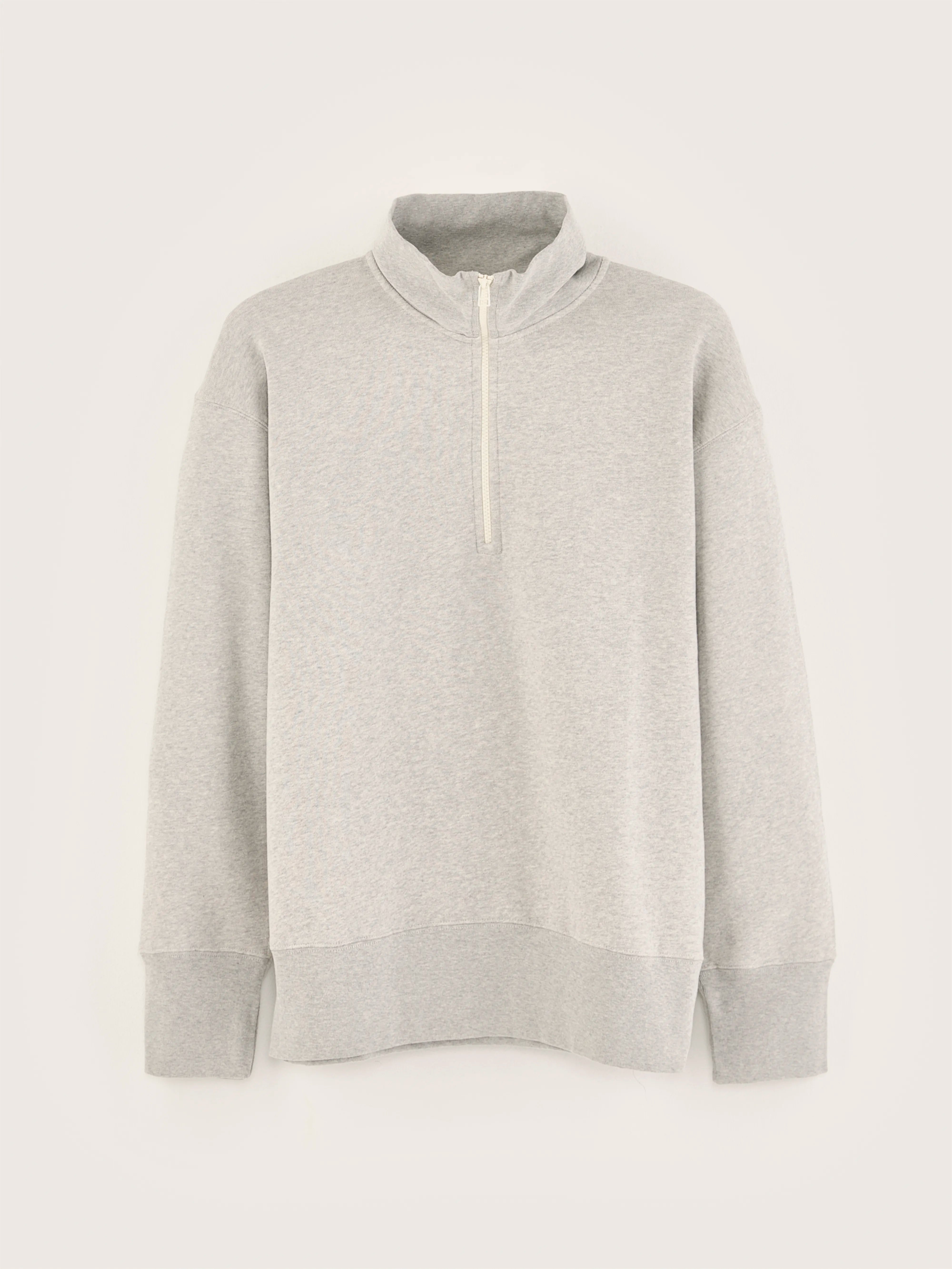 Sweatshirt col zippé Faber (242 / M / H. GREY)