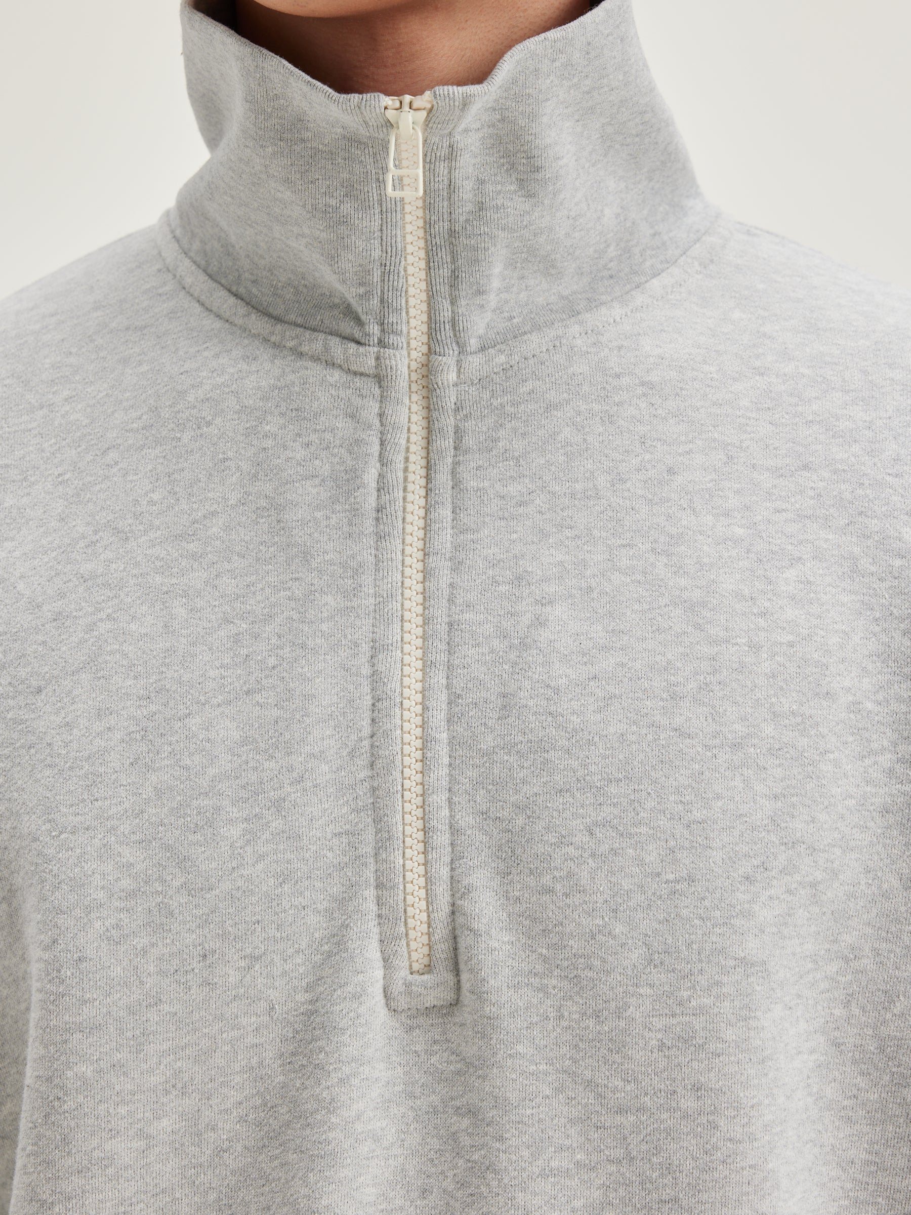 Faber Zipped-collar Sweatshirt - Heather grey For Men | Bellerose