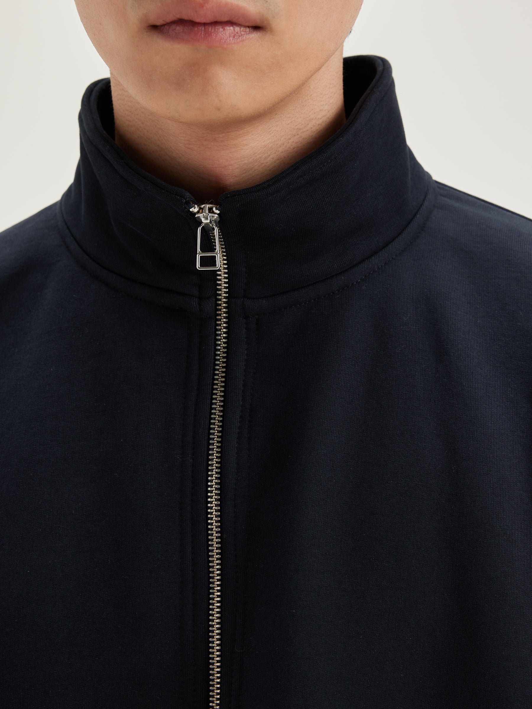 Fiber Zip-up Hoodie - Black blue For Men | Bellerose