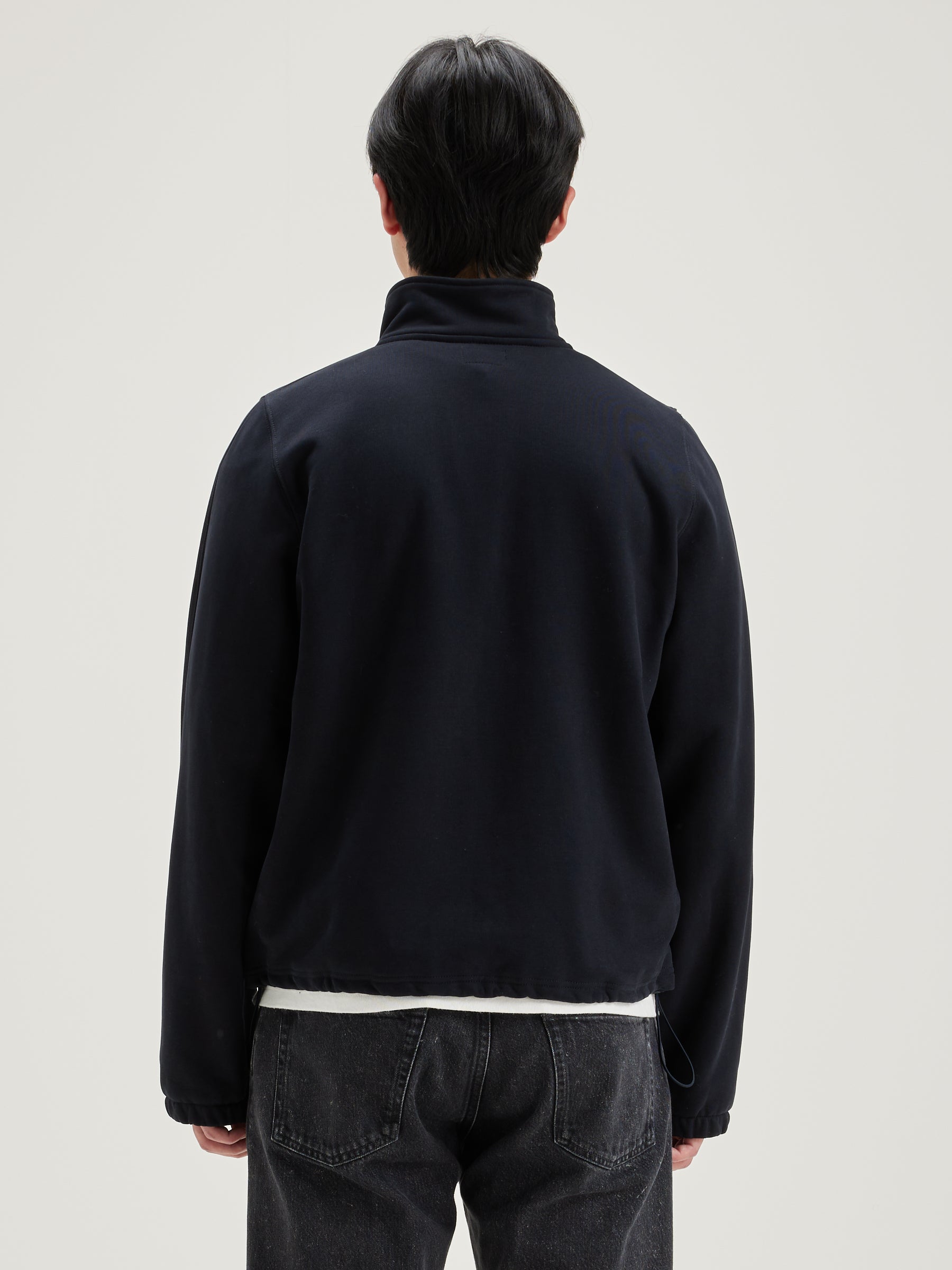 Fiber Zip-up Hoodie - Black blue For Men | Bellerose