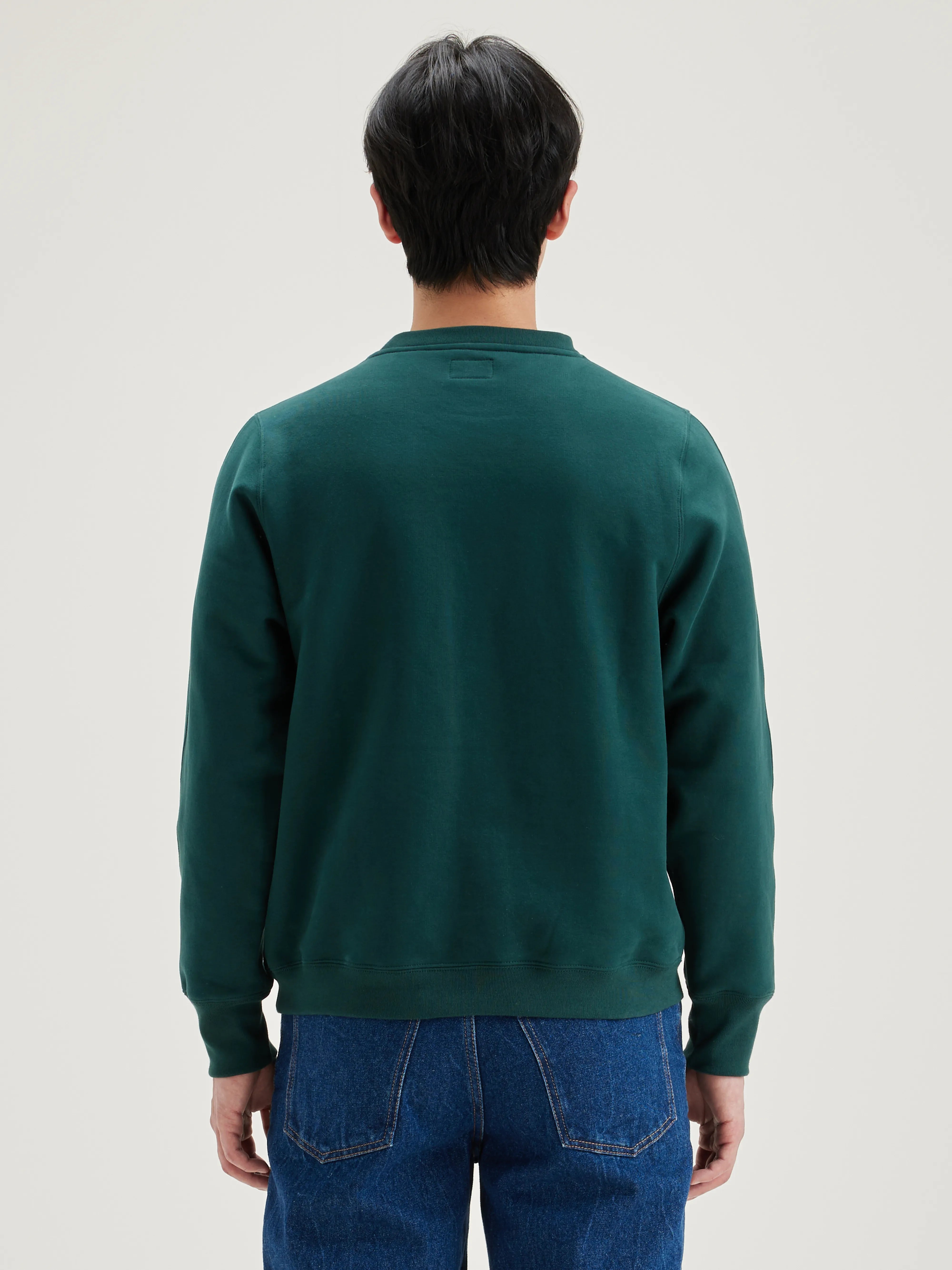 Flock crew-neck sweatshirt (242 / M / SCARABEE)