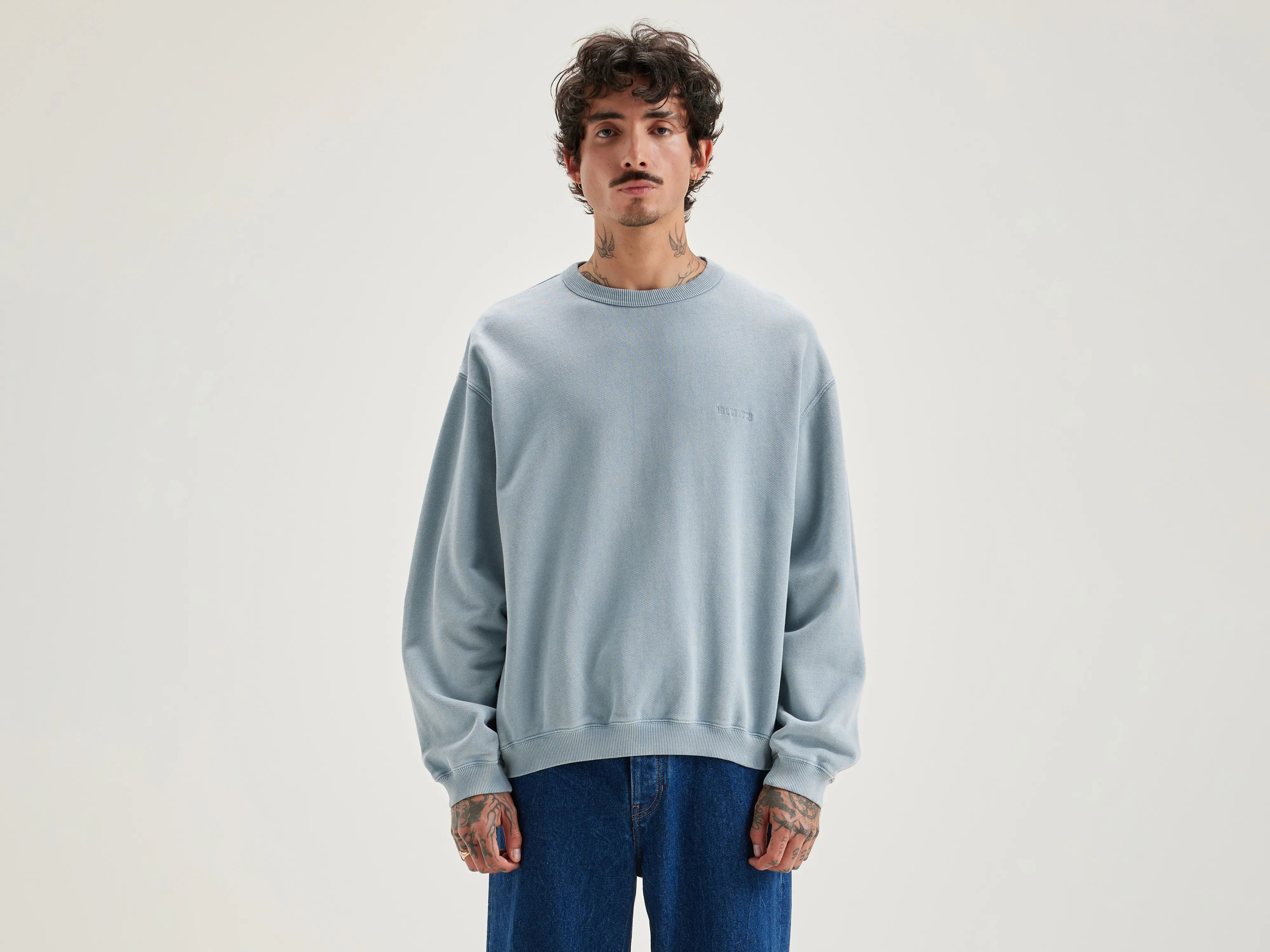 Sweatshirt col rond Fabien (242 / M / CHAMBRAY)