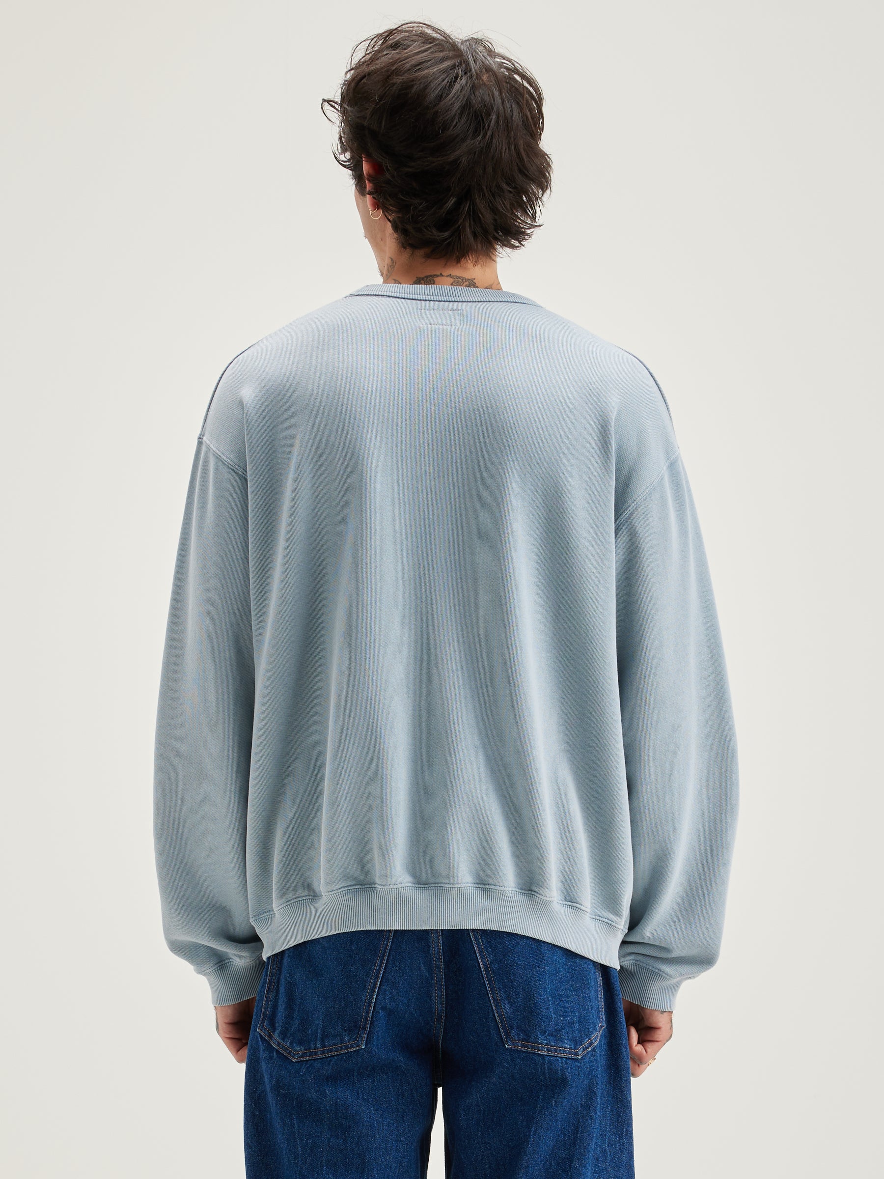 Fabien Crew-neck Sweatshirt - Chambray For Men | Bellerose