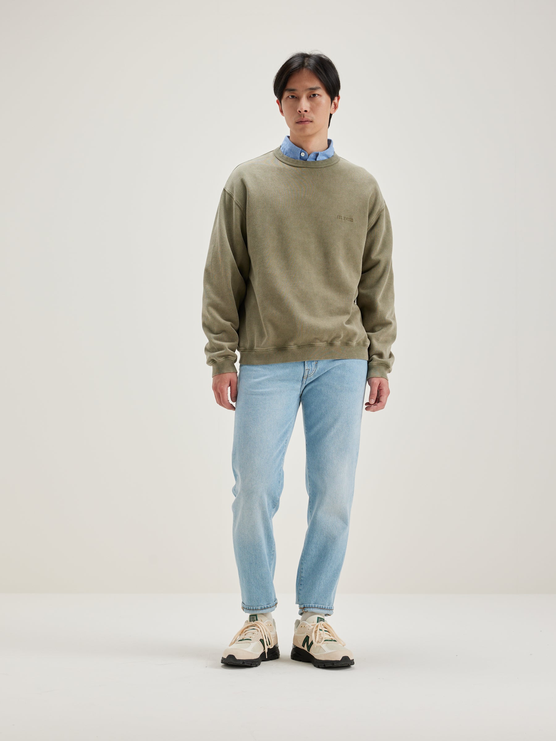 Fabien Crew-neck Sweatshirt - Military For Men | Bellerose