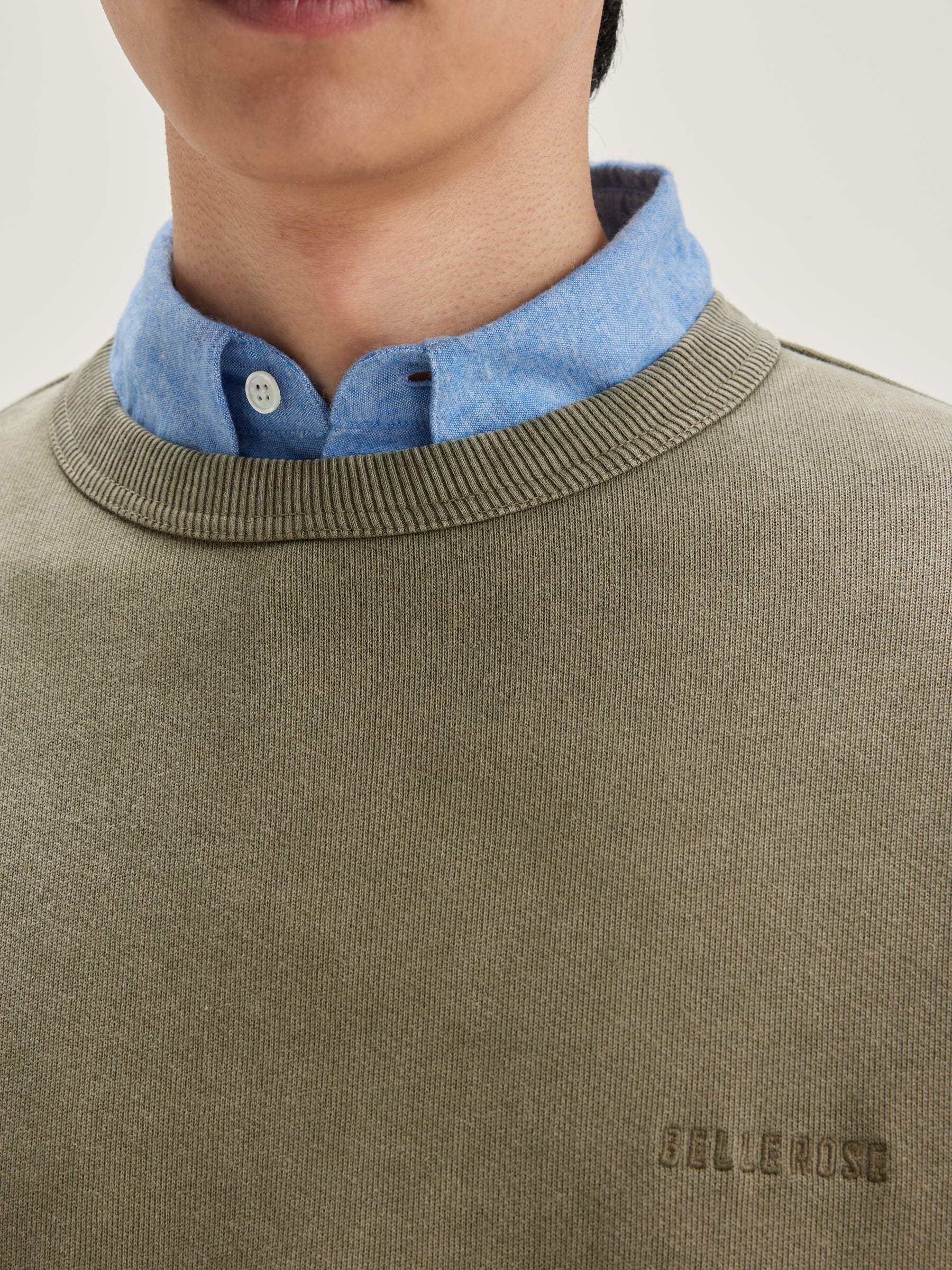 Fabien Crew-neck Sweatshirt - Military For Men | Bellerose