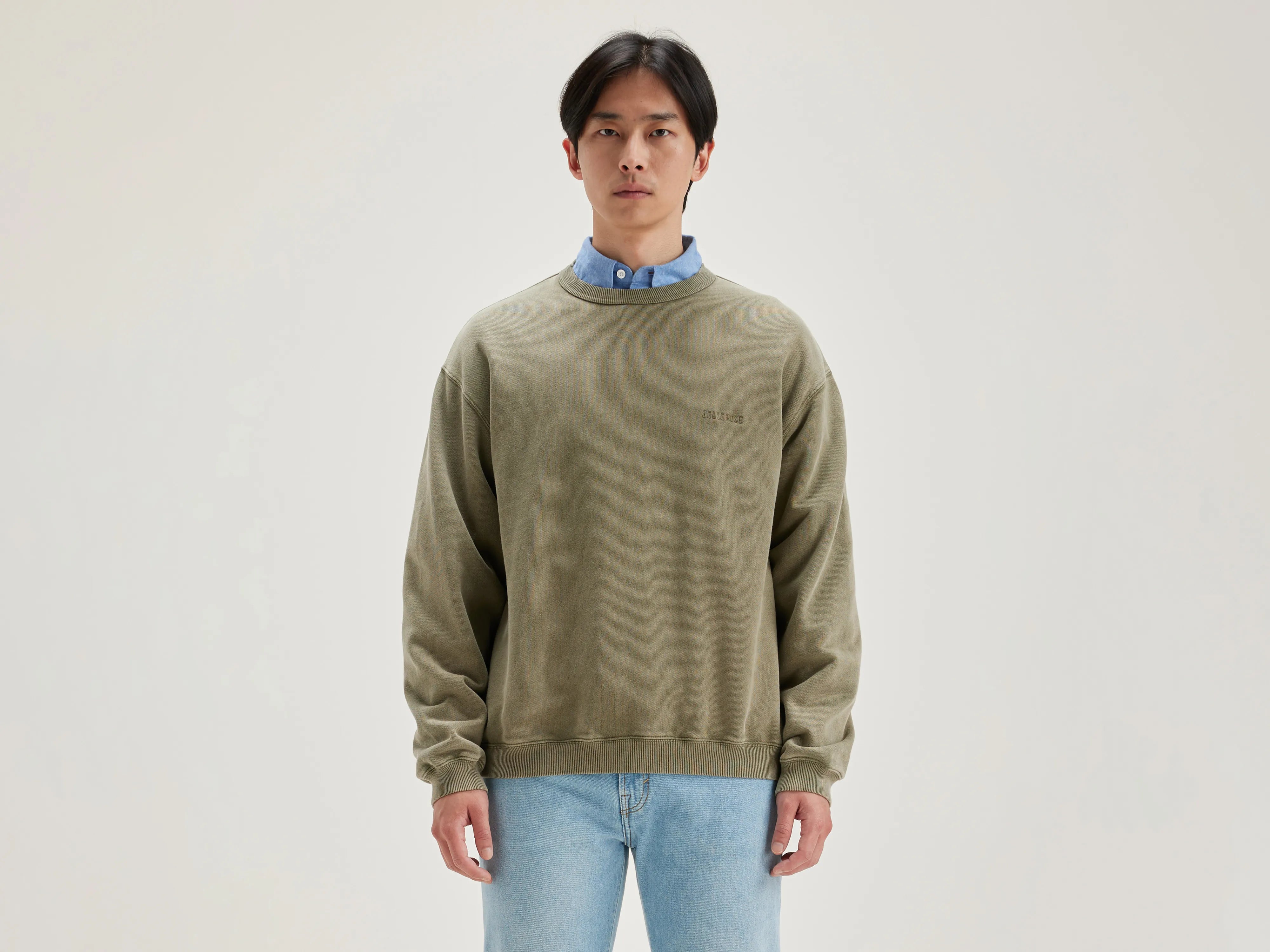 Sweatshirt col rond Fabien (242 / M / MILITARY)