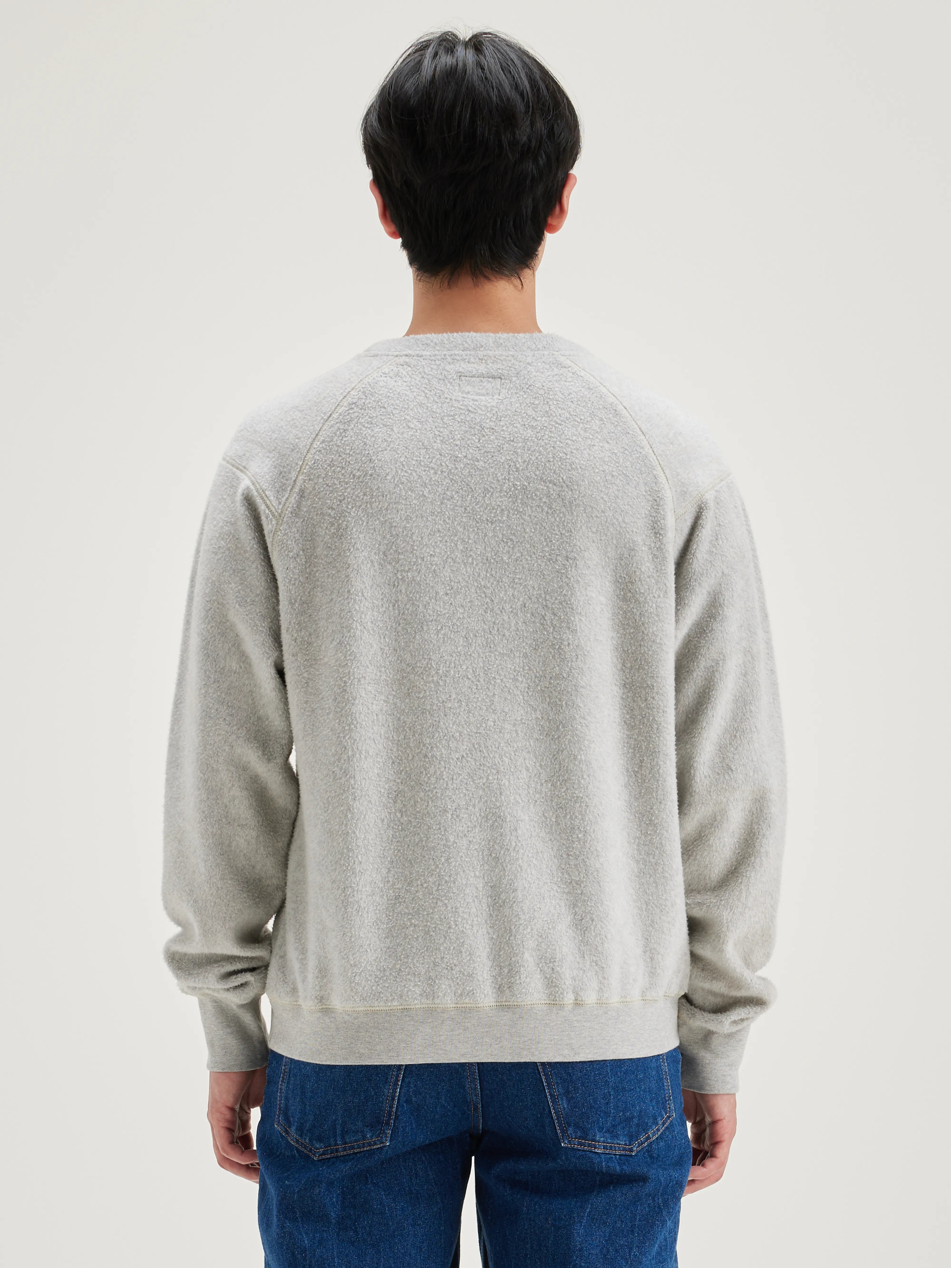 Matt Ronde Hals Sweatshirt - Heather grey Voor Heren | Bellerose