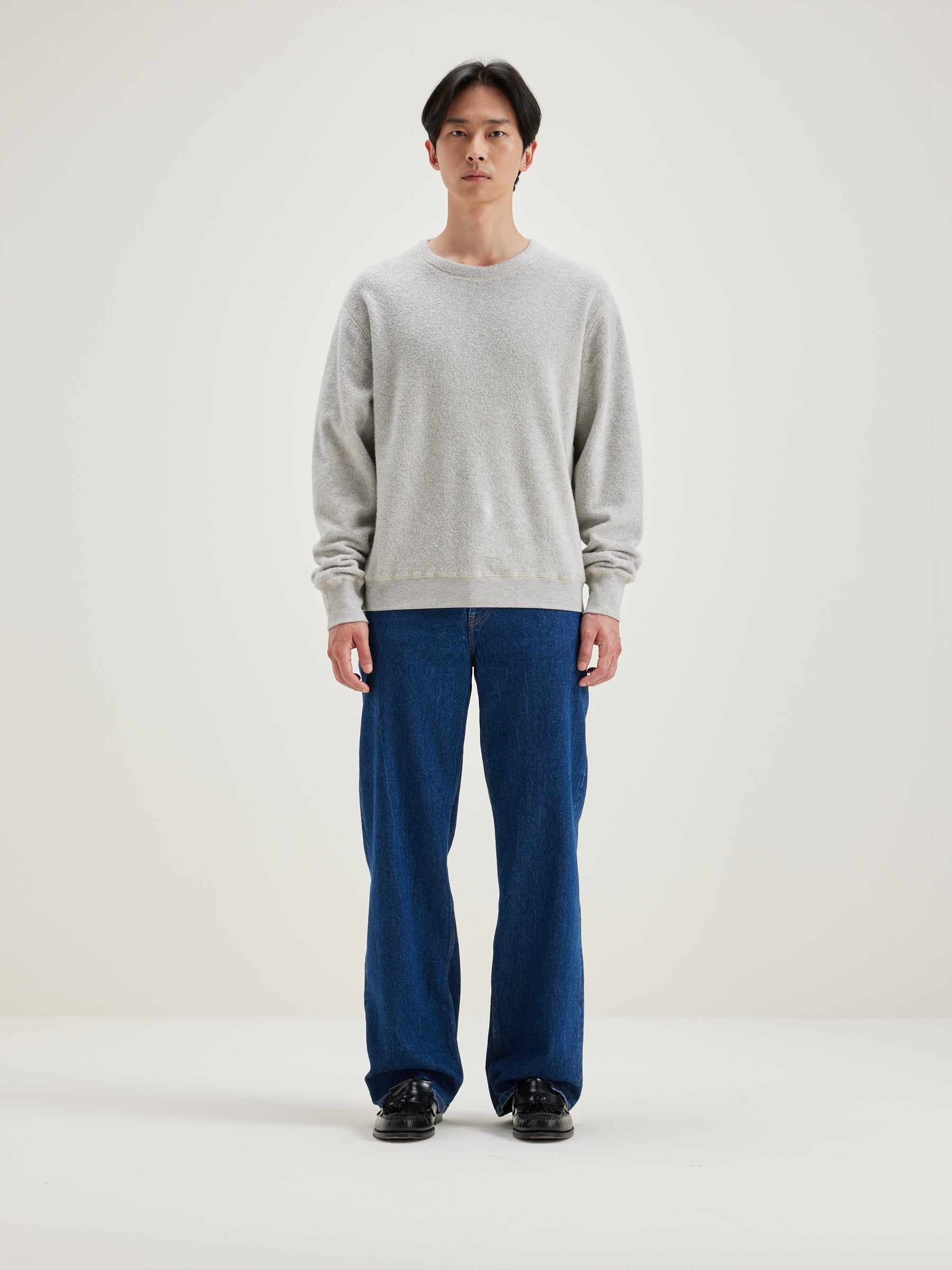 Sweatshirt Col Rond Matt - Heather grey Pour Homme | Bellerose