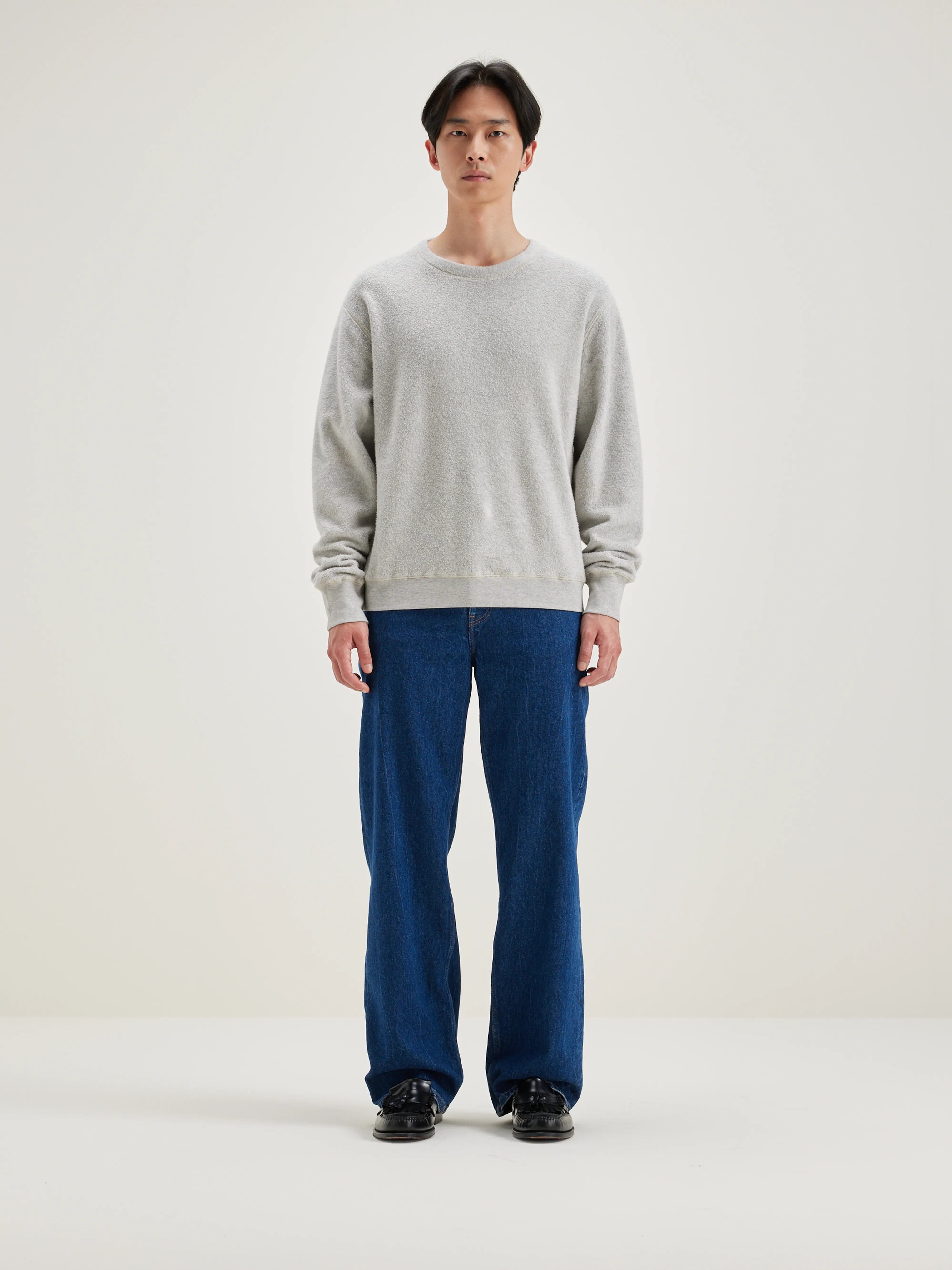 Matt Ronde Hals Sweatshirt - Heather grey Voor Heren | Bellerose