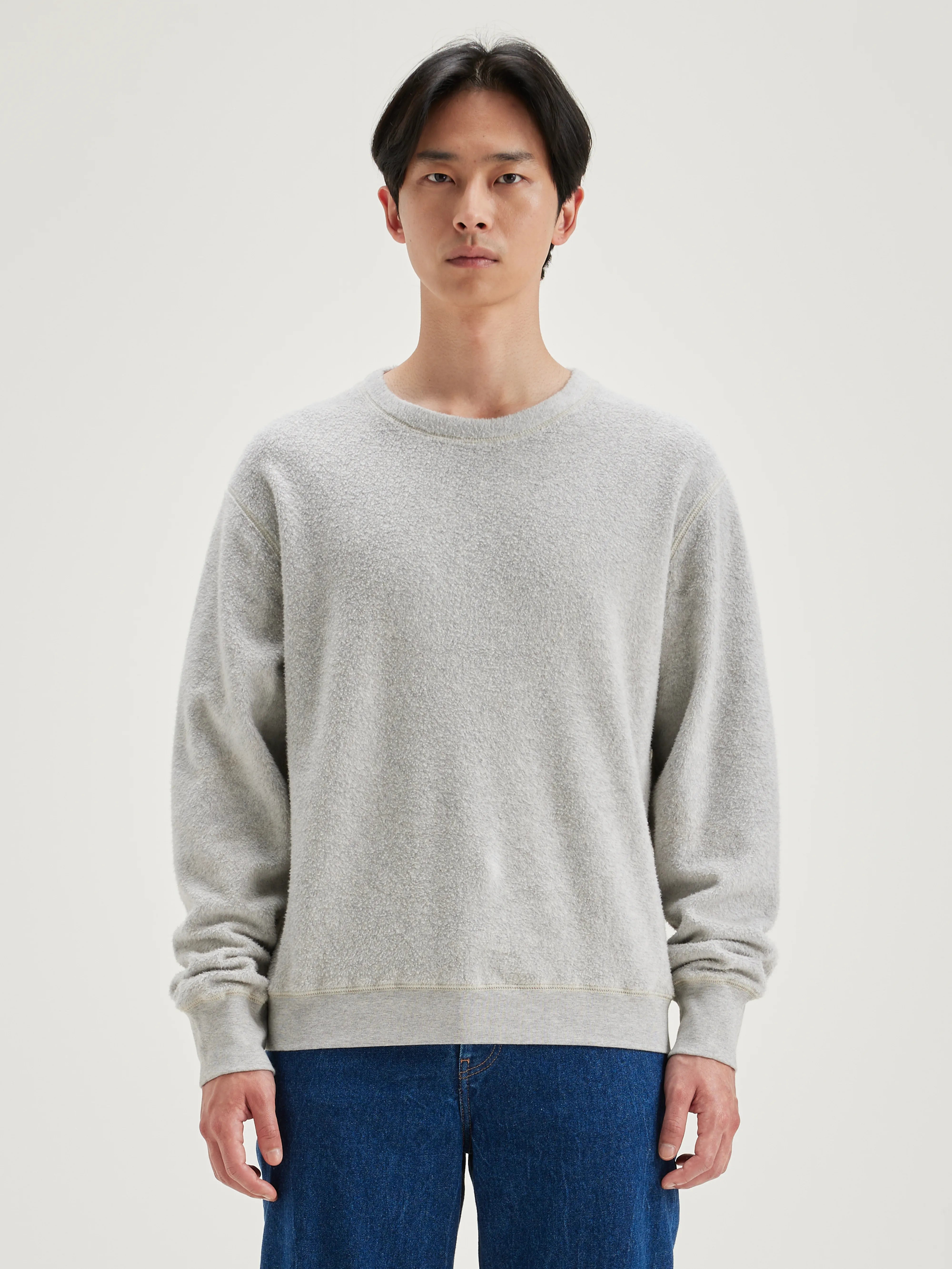 Sweatshirt Col Rond Matt - Heather grey Pour Homme | Bellerose