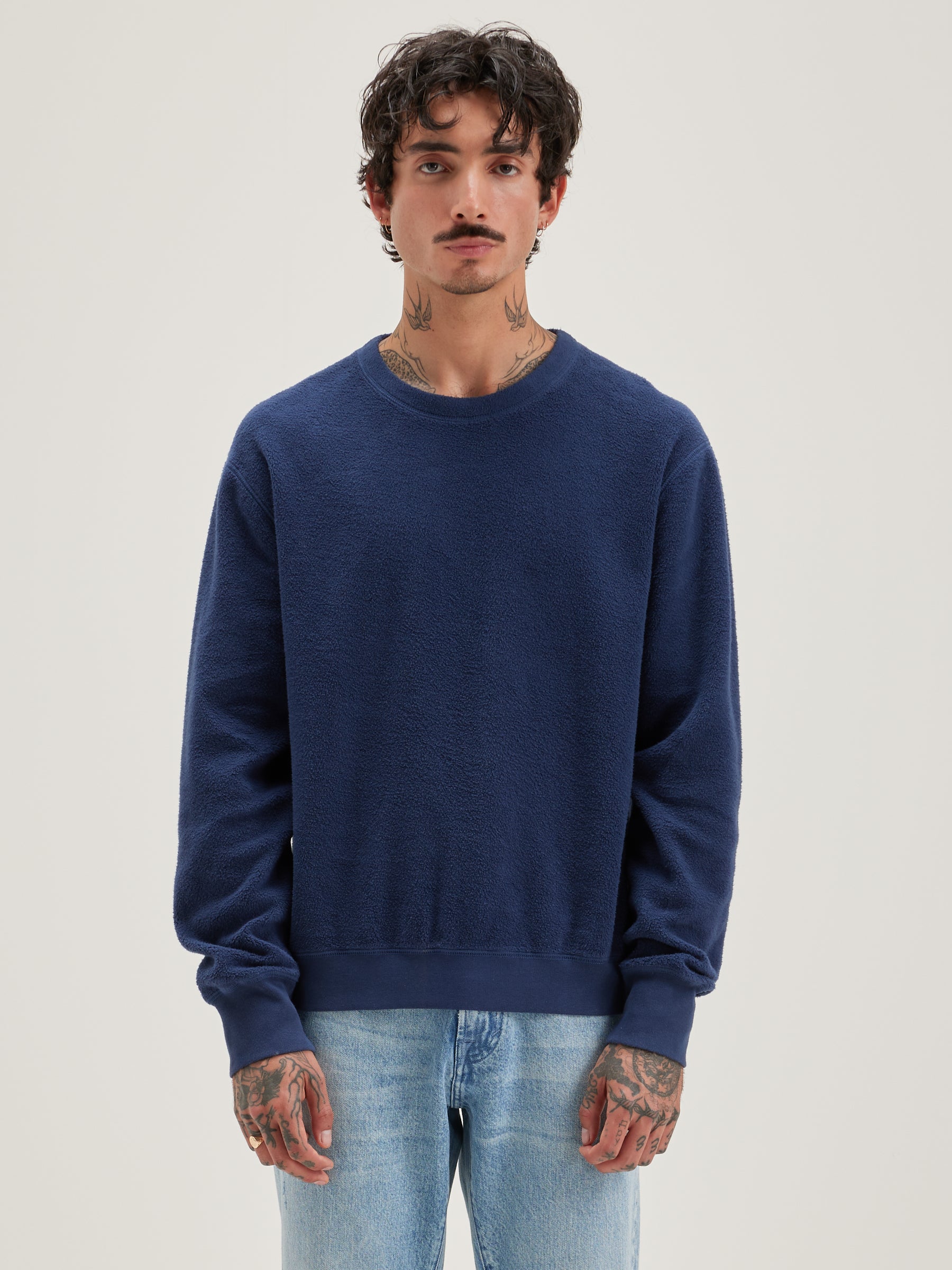 Matt ronde hals sweatshirt (242 / M / INK)