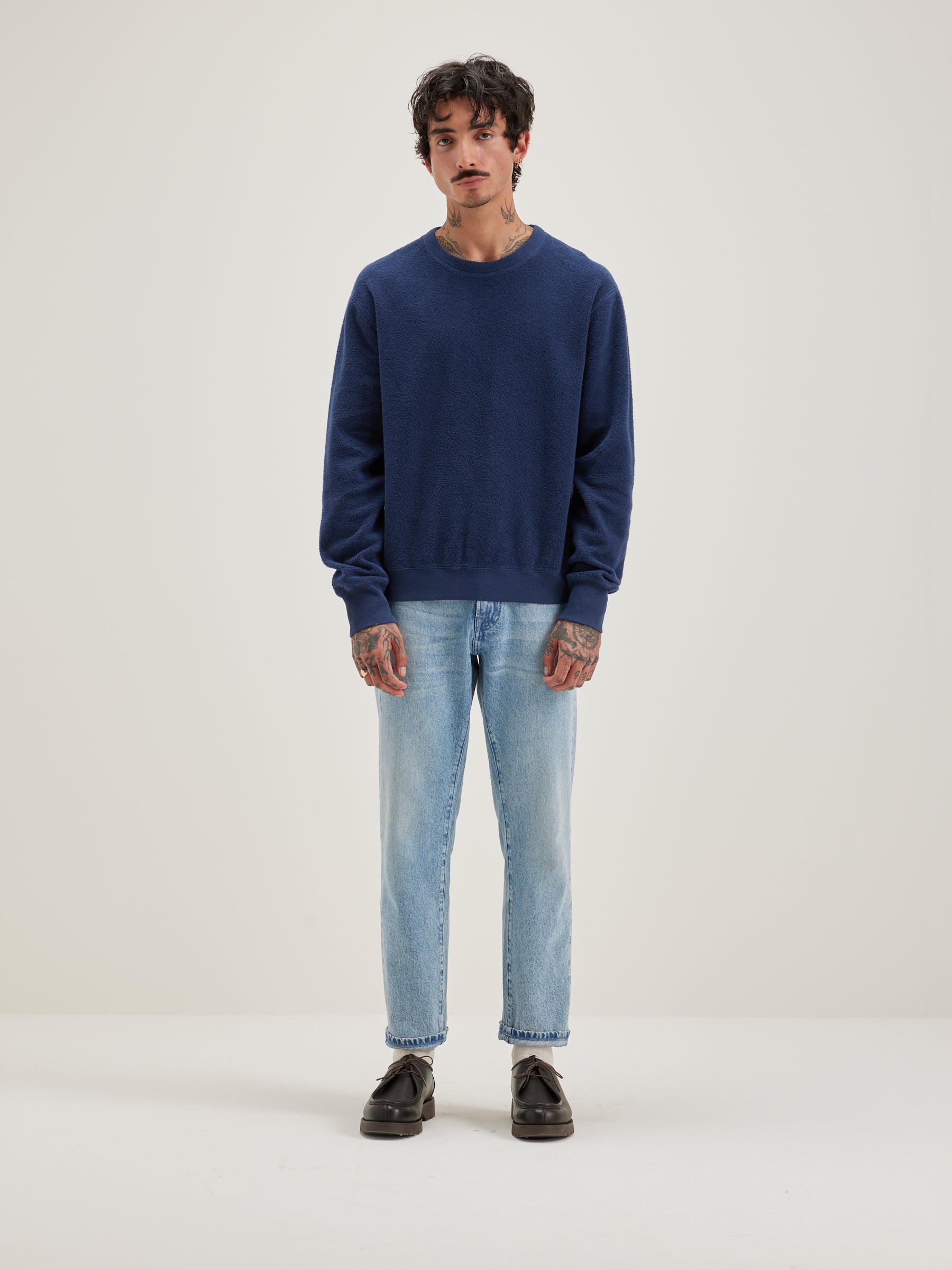 Matt Crew-neck Sweatshirt - Ink For Men | Bellerose