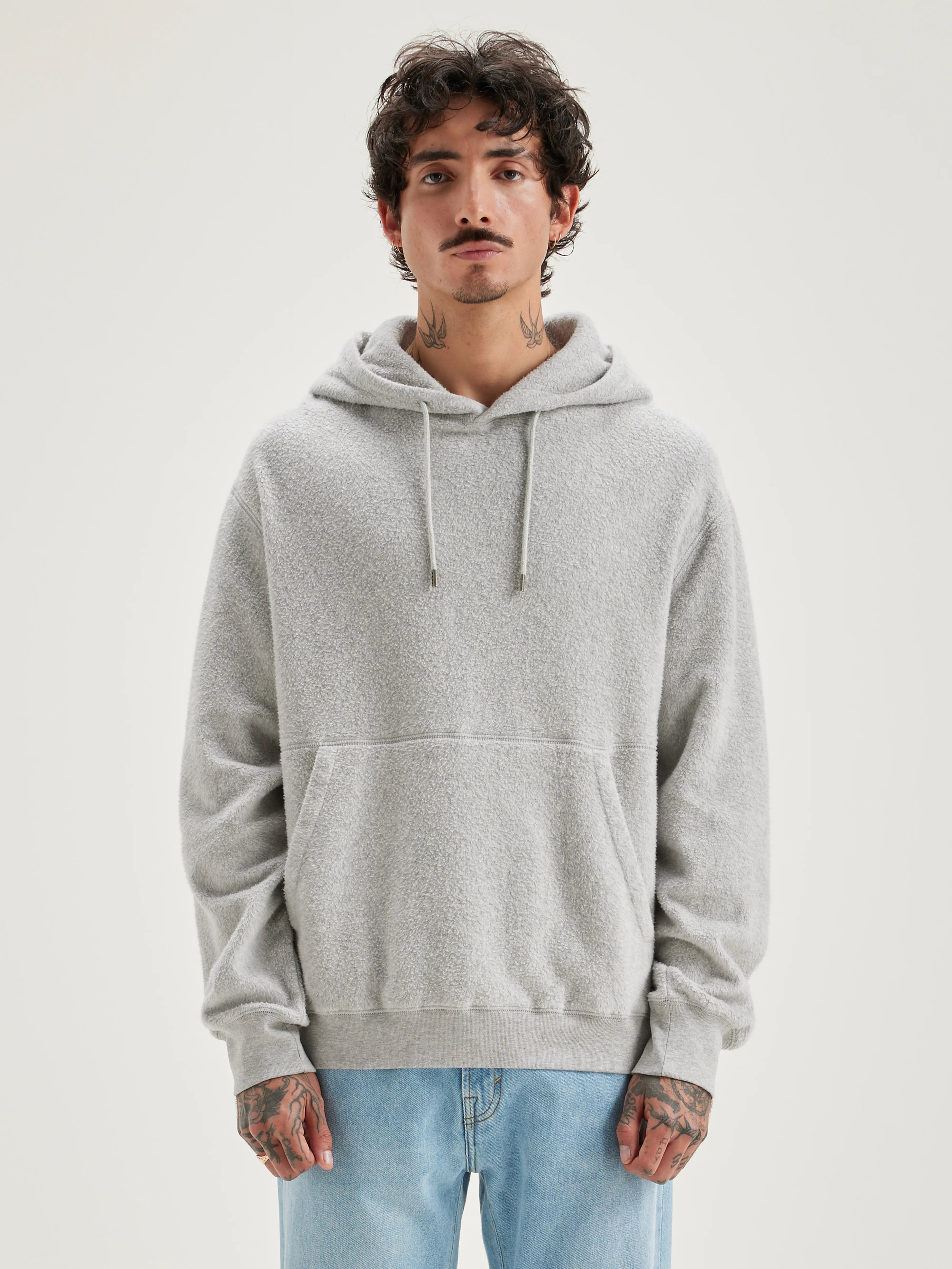 Mattis Relaxed Hoodie - Heather grey For Men | Bellerose