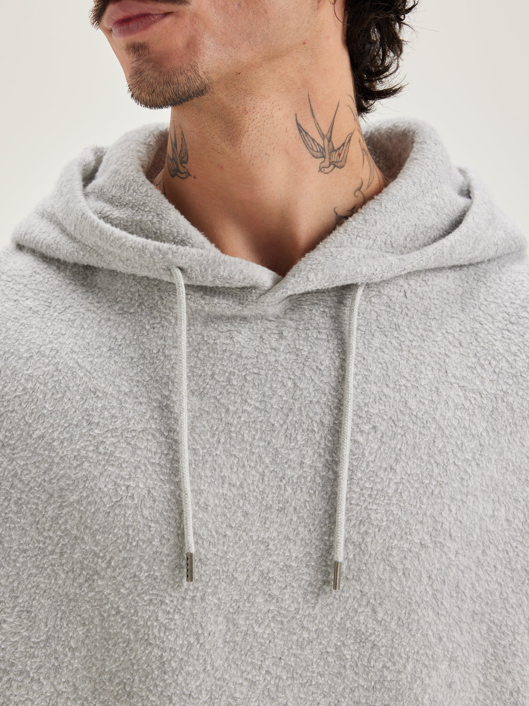 Mattis Relaxed Hoodie - Heather grey For Men | Bellerose