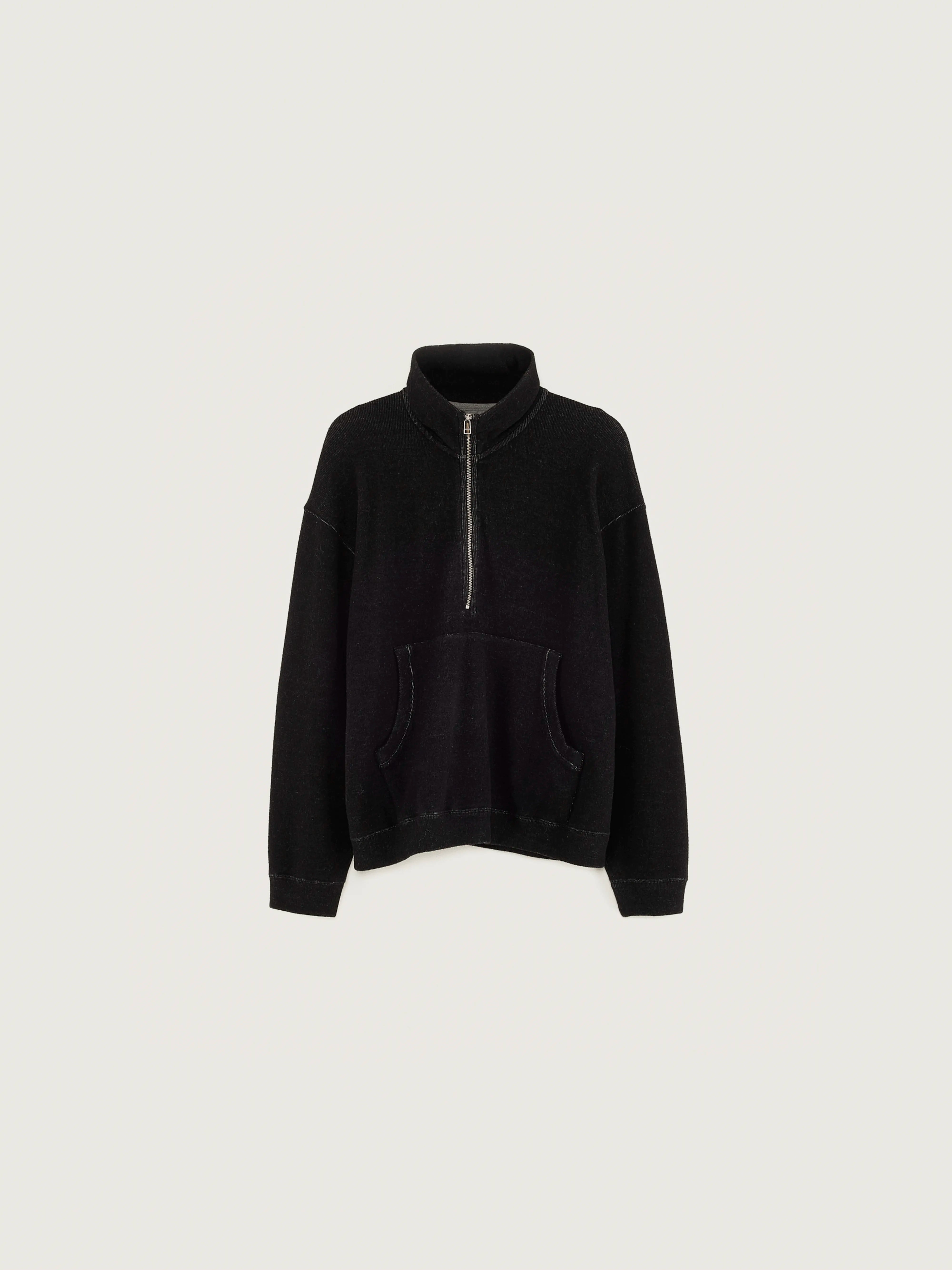 Mabro sweatshirt met rits (242 / M / BLACK)