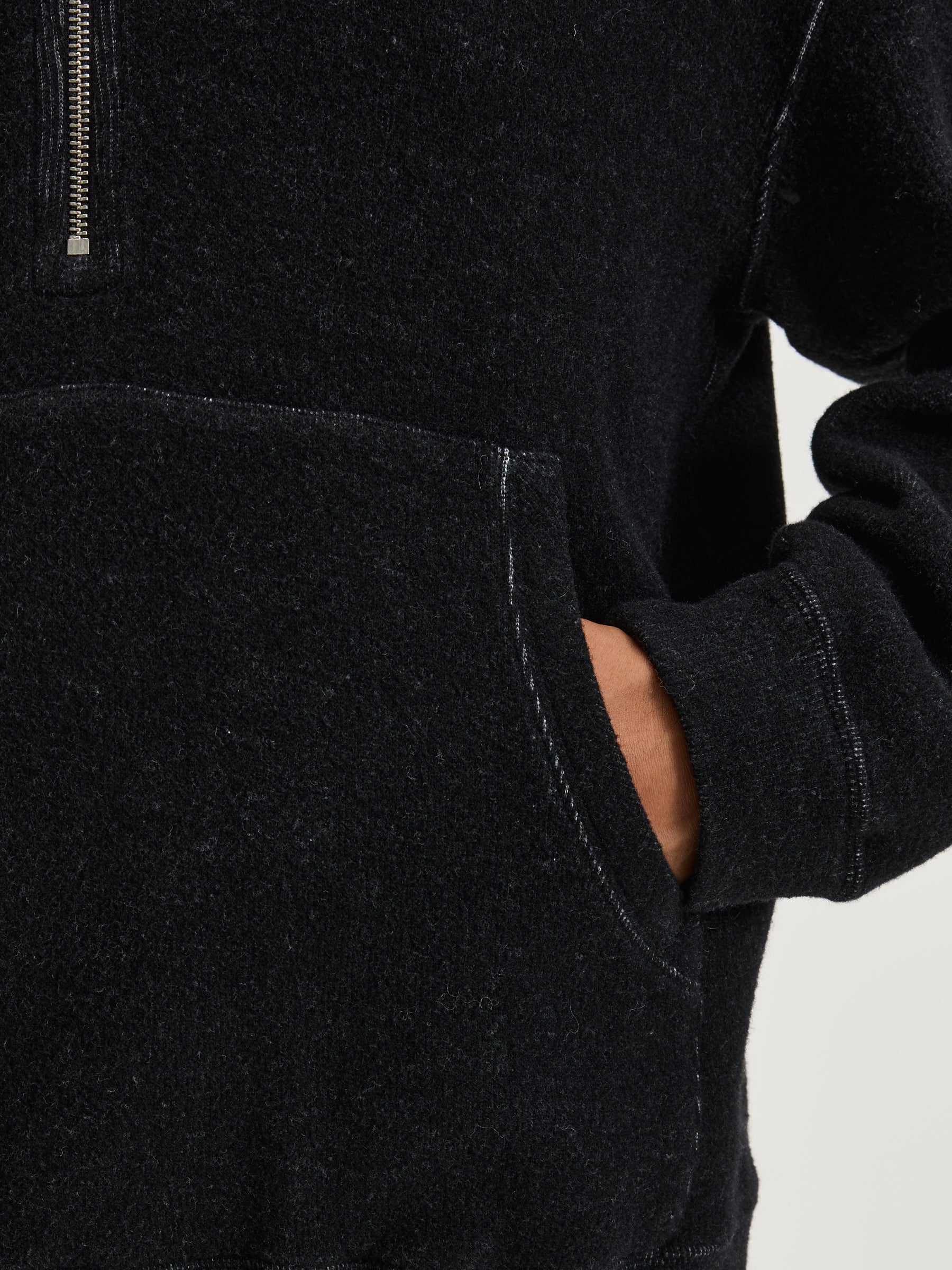 Mabro zipped-collar sweatshirt (242 / M / BLACK)