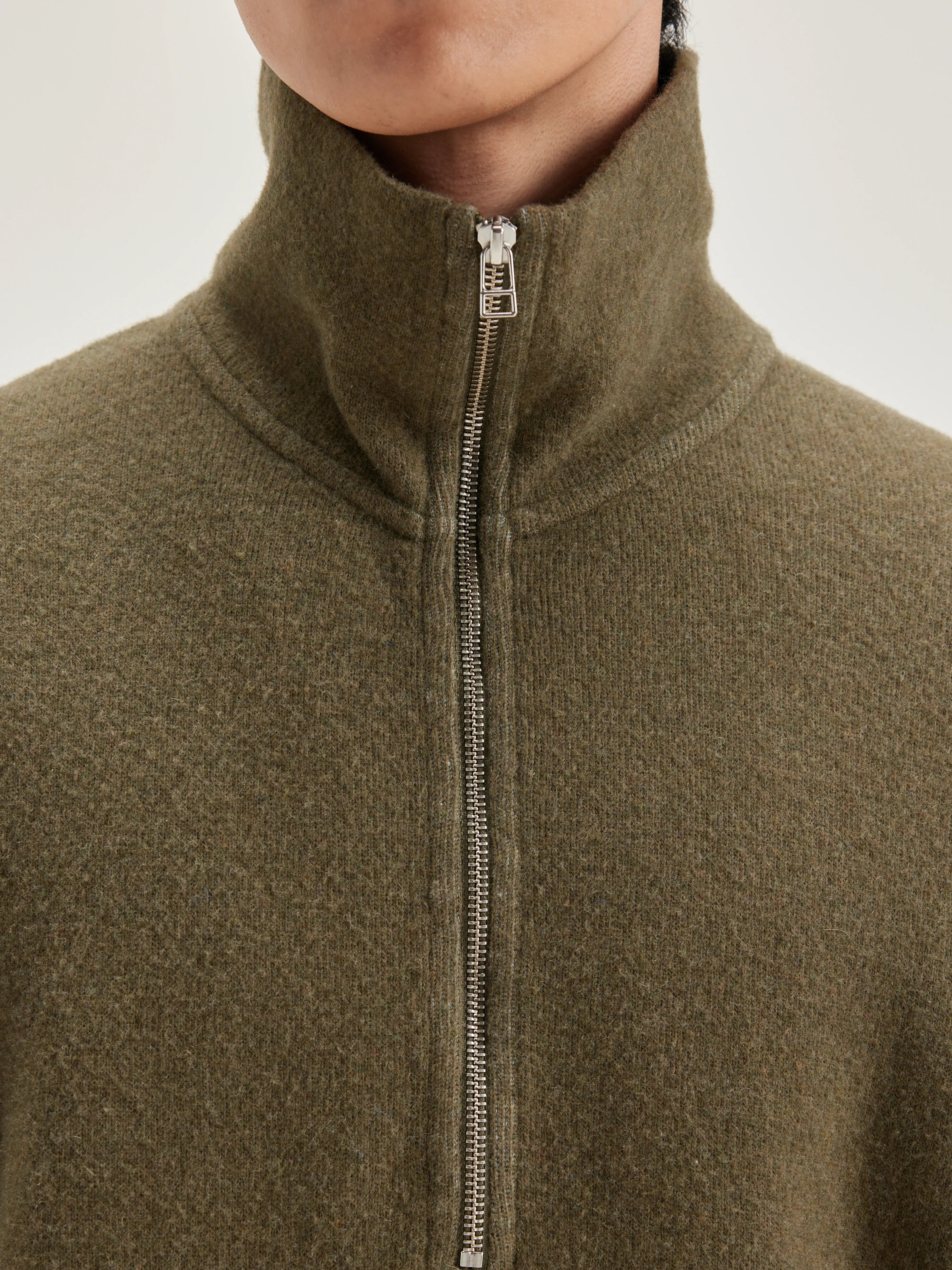 Sweatshirt Col Zippé Mabro - Military Pour Homme | Bellerose