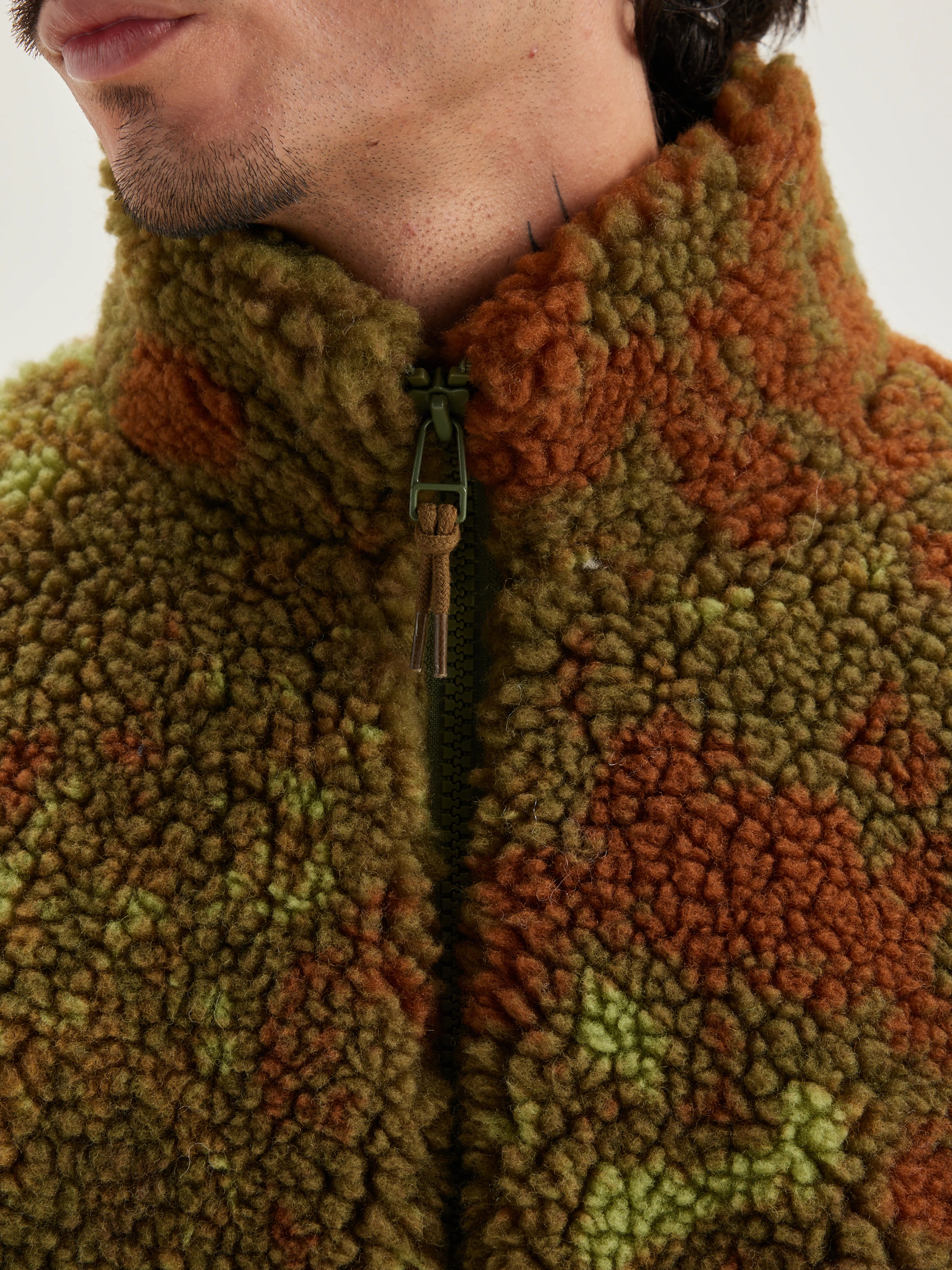 Jeremy Zip-up Teddy Sweatshirt - Military Für Men | Bellerose
