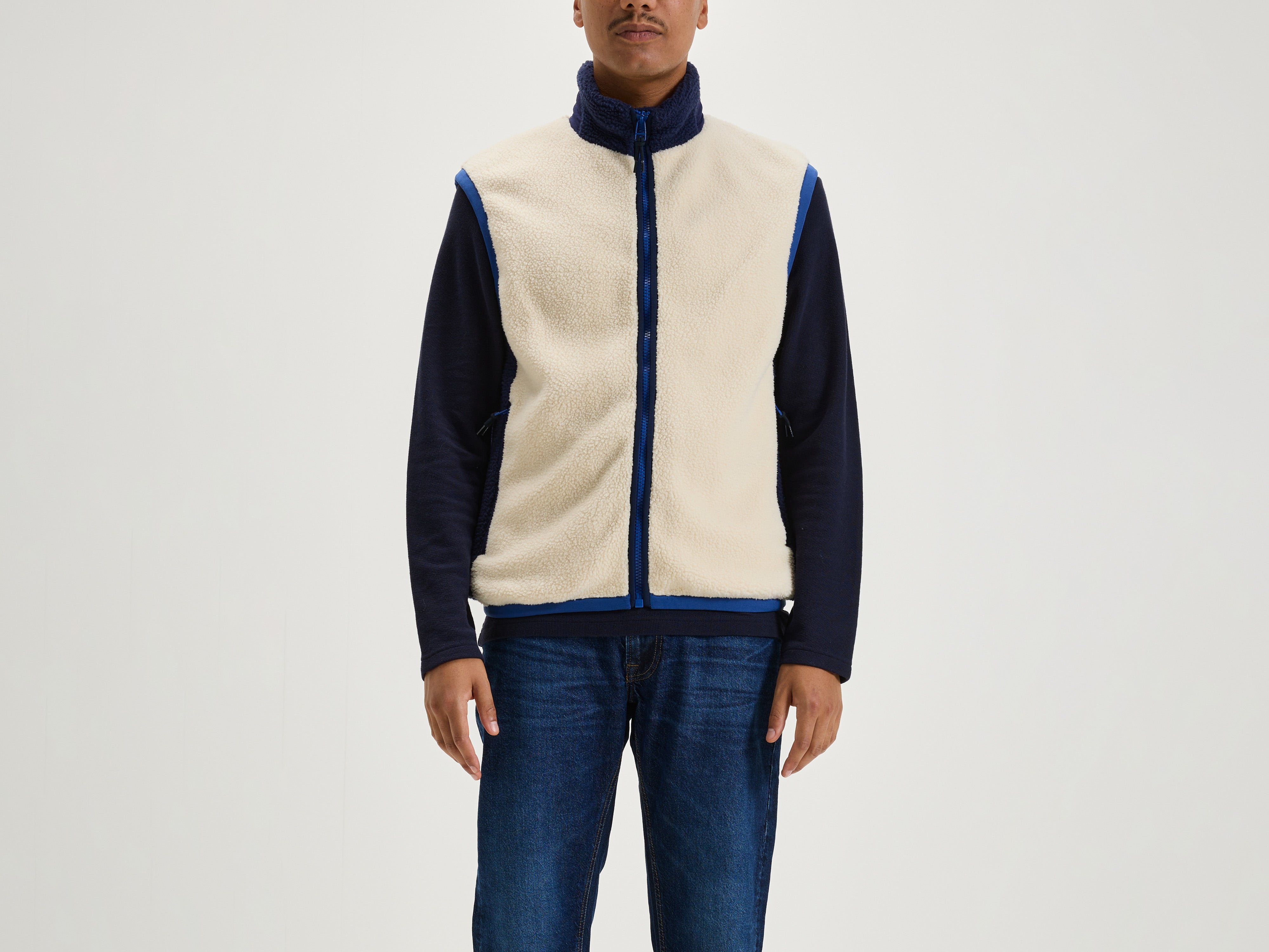 Jarrod zip-up sleeveless sweatshirt (242 / M / CALCAIRE)