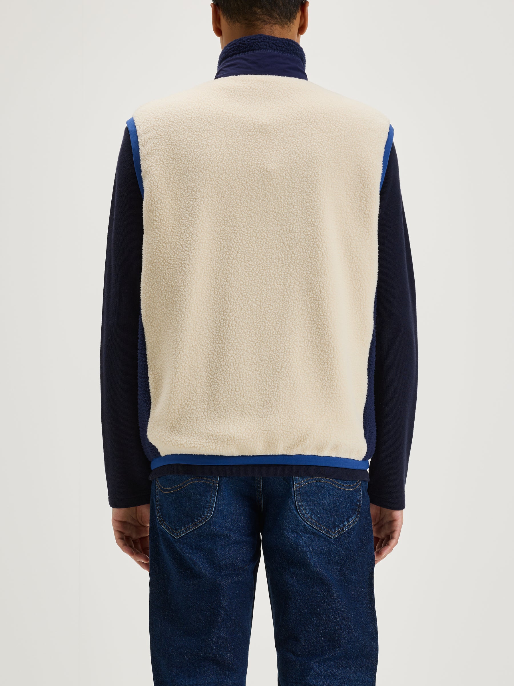 Jarrod Zip-up Sleeveless Sweatshirt - Calcaire For Men | Bellerose