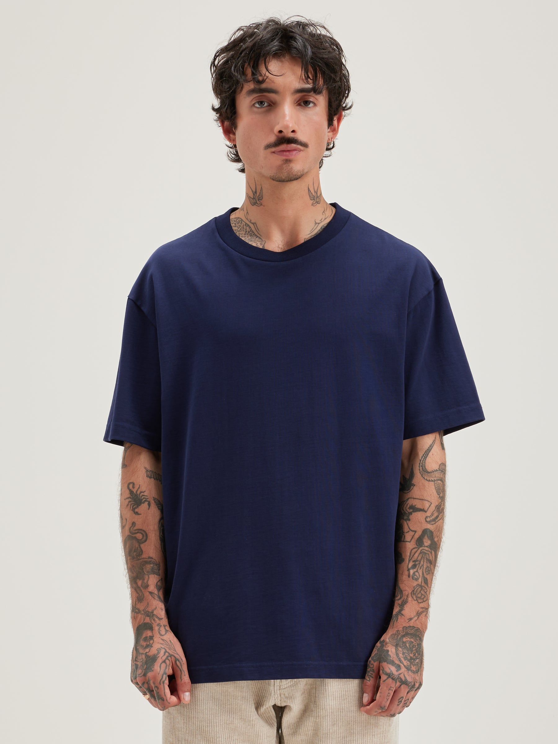 Vlugs Lange Mouwen T-shirt - Naval Voor Heren | Bellerose