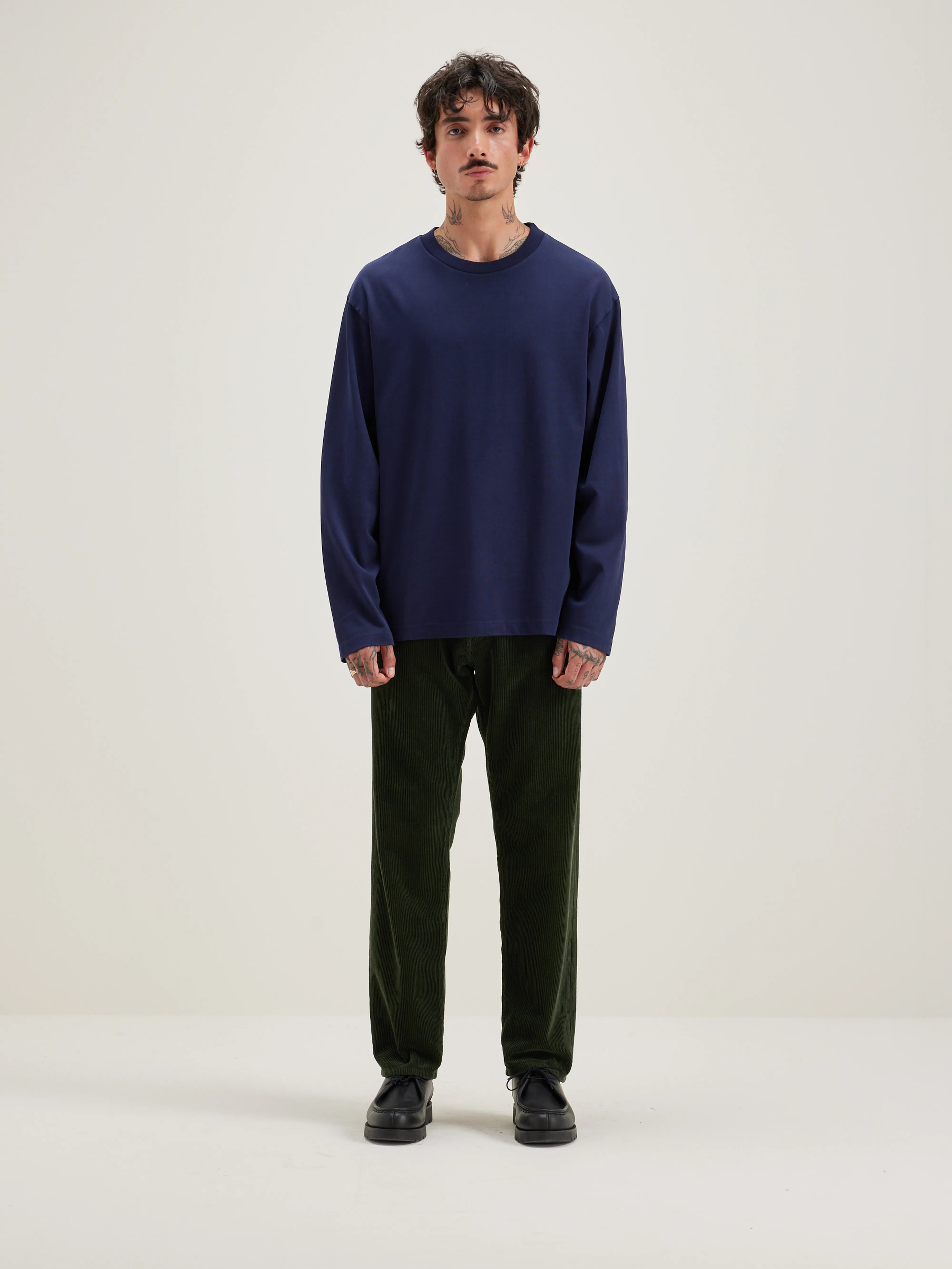 Vlugi Lange Mouwen T-shirt - Naval Voor Heren | Bellerose