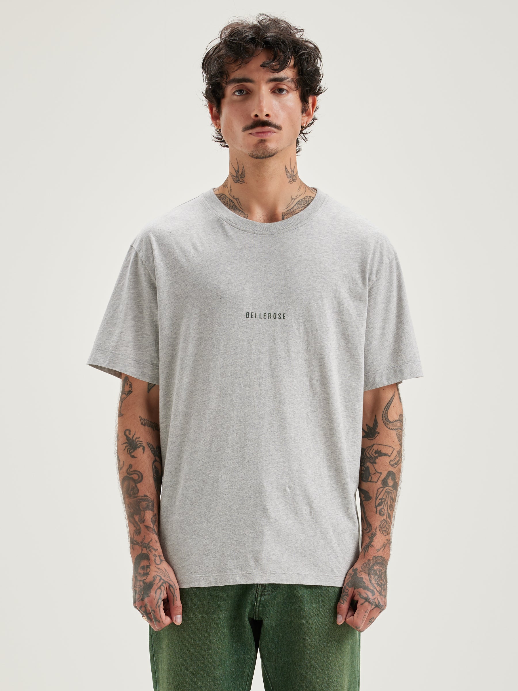 Vanice Korte Mouwen T-shirt - Heather grey Voor Heren | Bellerose