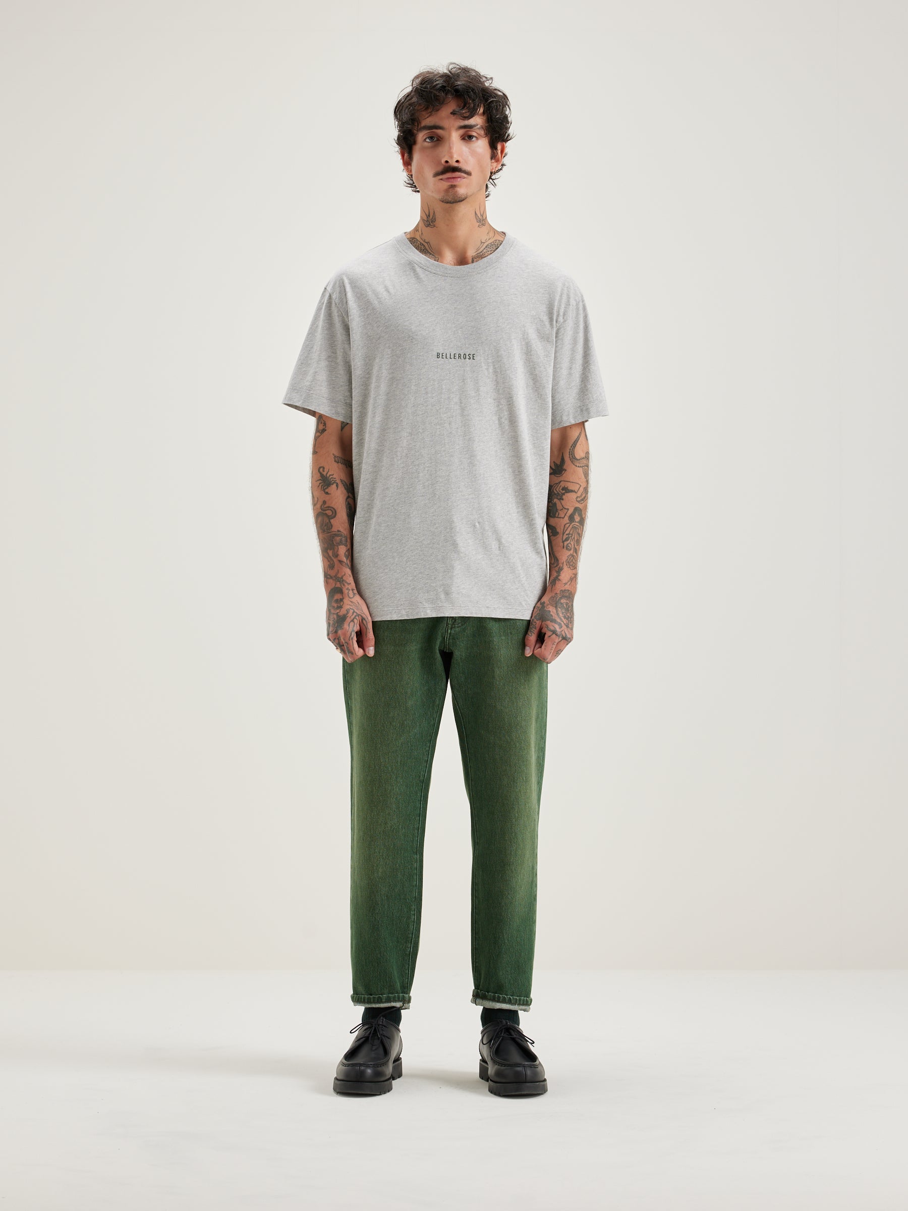 Vanice Korte Mouwen T-shirt - Heather grey Voor Heren | Bellerose