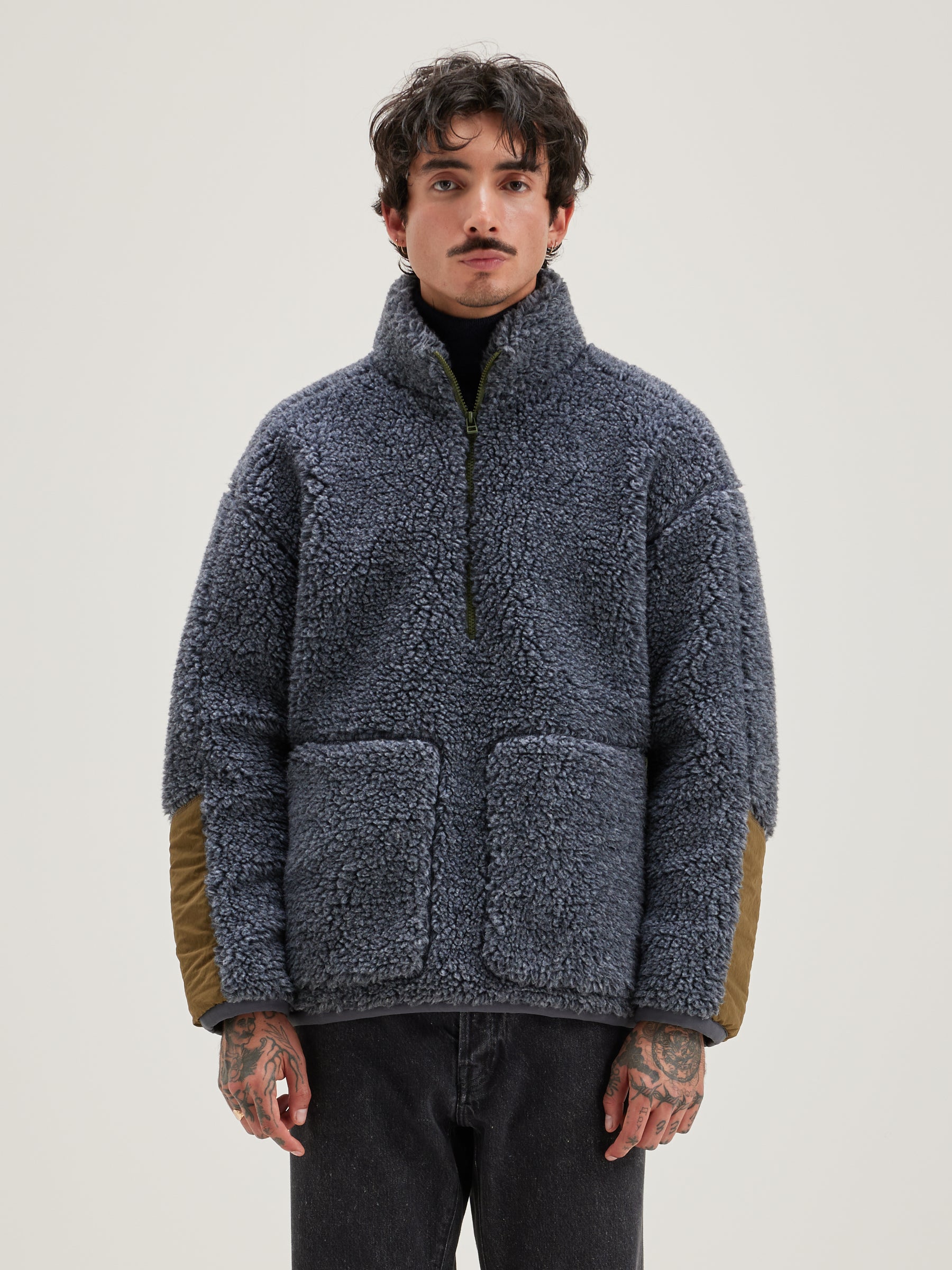 Jordie Teddy Sweatshirt - Anthracite Voor Heren | Bellerose