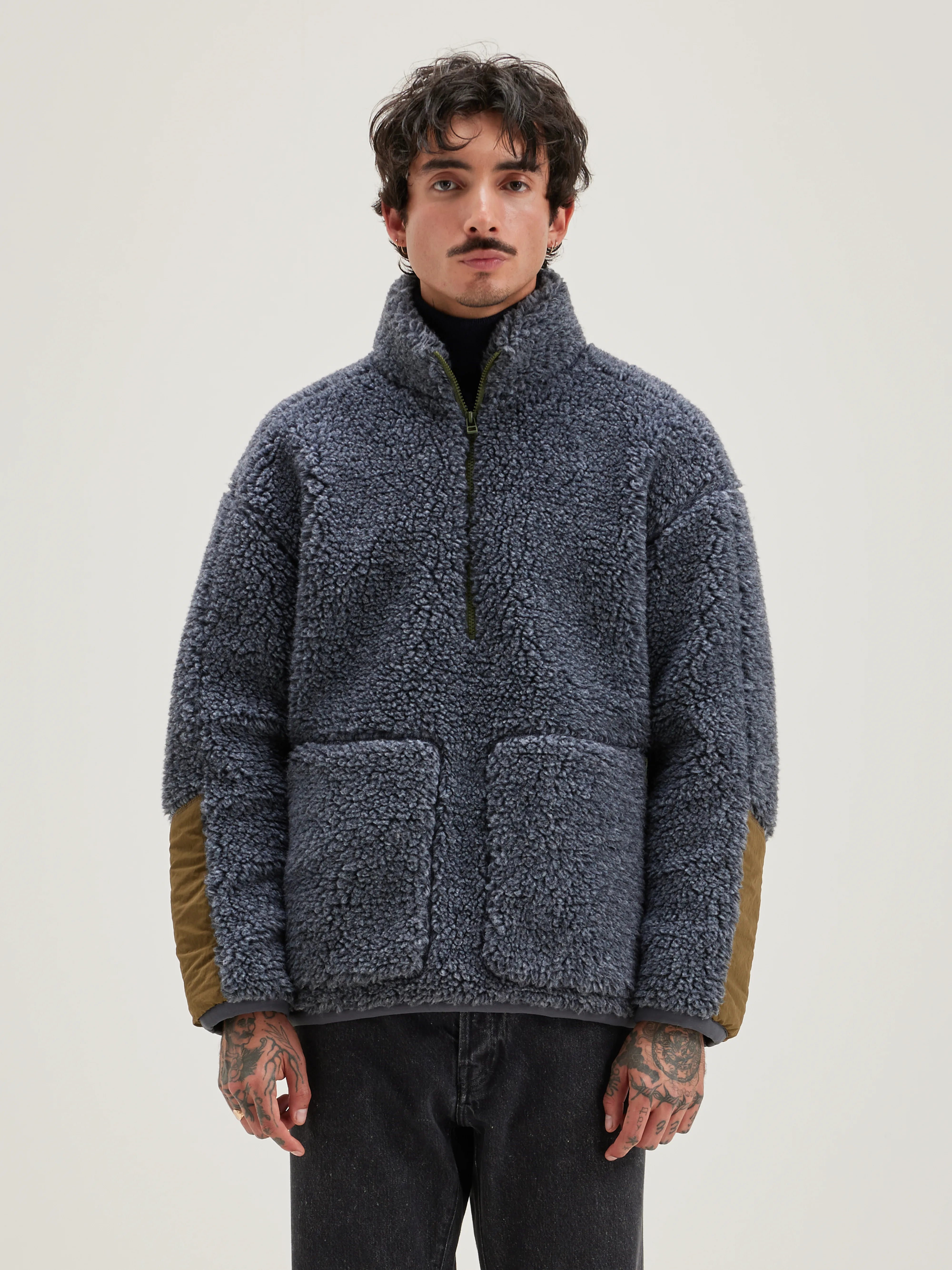 Jordie Teddy Sweatshirt - Anthracite For Men | Bellerose