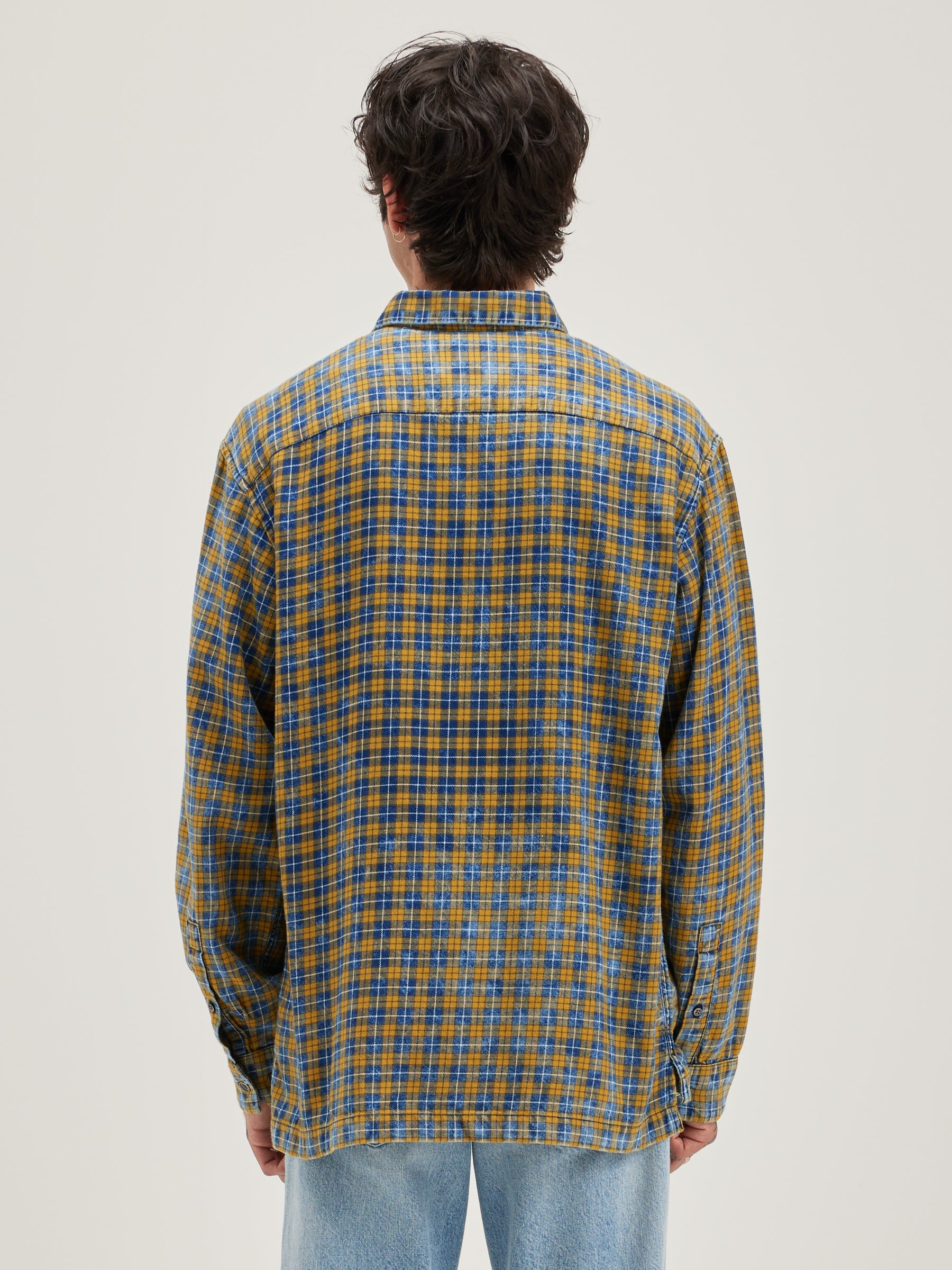 Flip Checked Shirt - Cornflakes / Myosotis For Men | Bellerose