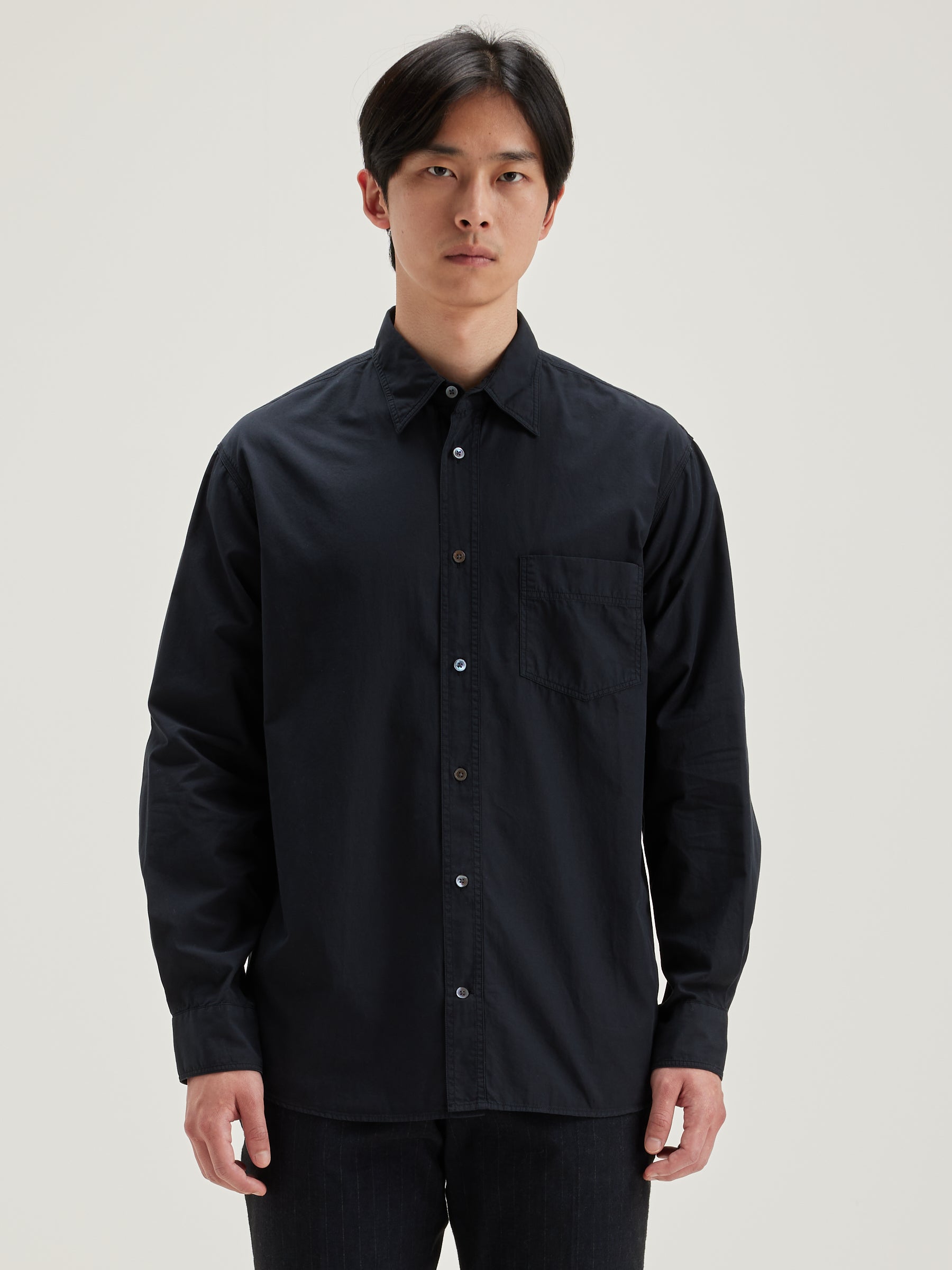 Lighty Relaxed Shirt - Black blue For Men | Bellerose