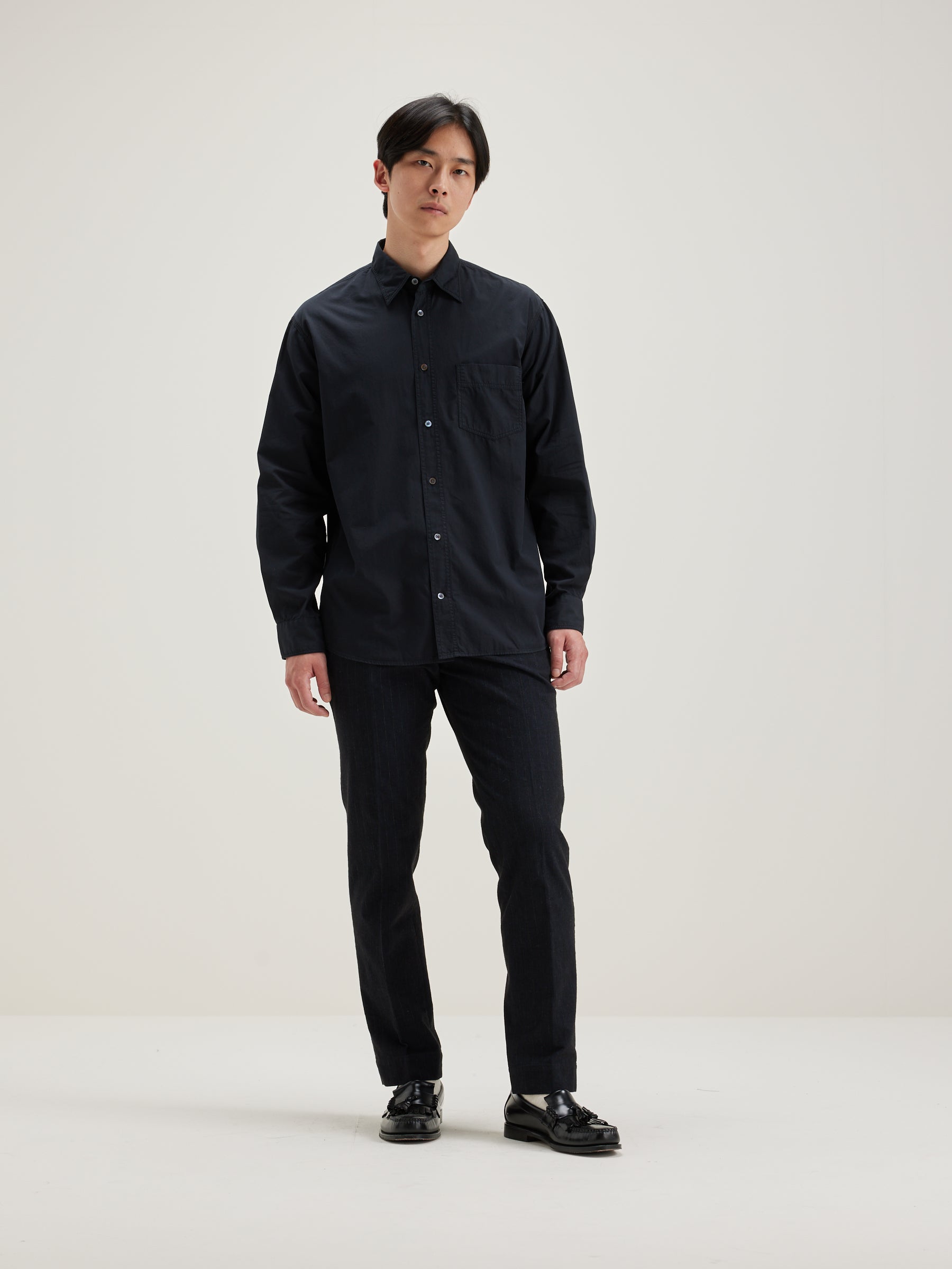 Lighty Relaxed Shirt - Black blue For Men | Bellerose